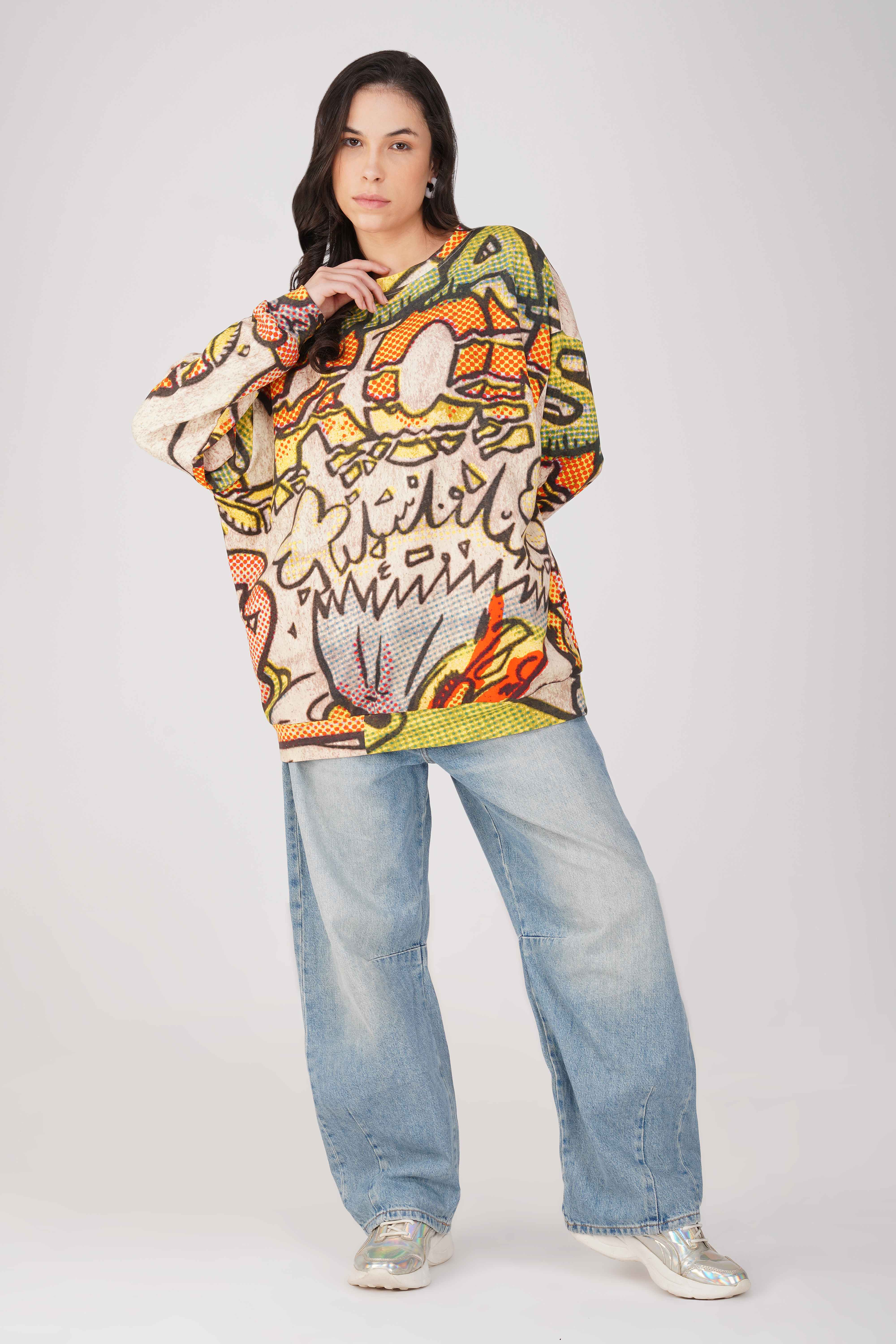 Garfield: Blown Out Oversized Sweatshirt - Image 2