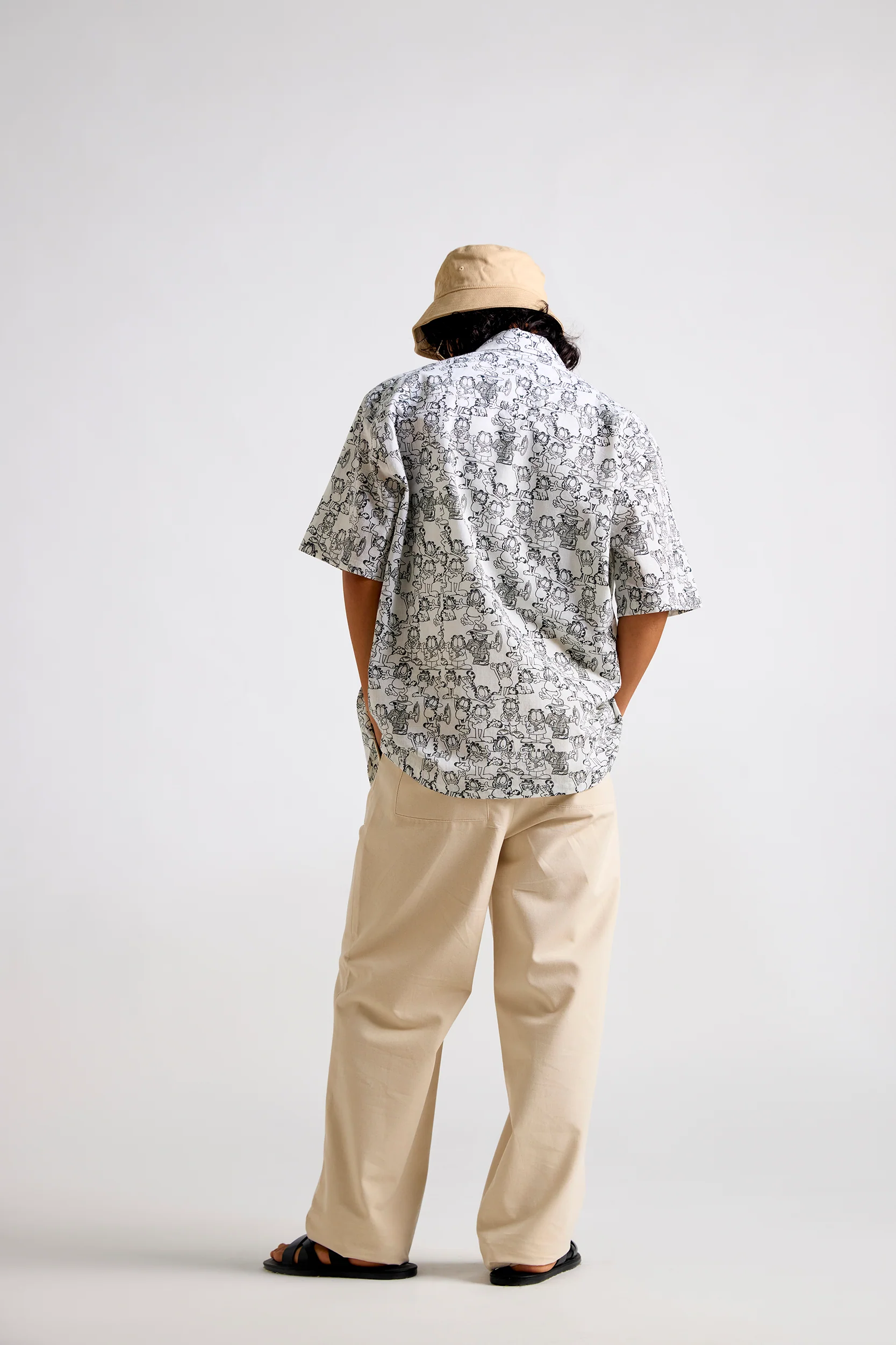 Garfield:Doodle All over Printed Men's Resort Shirt - Image 4