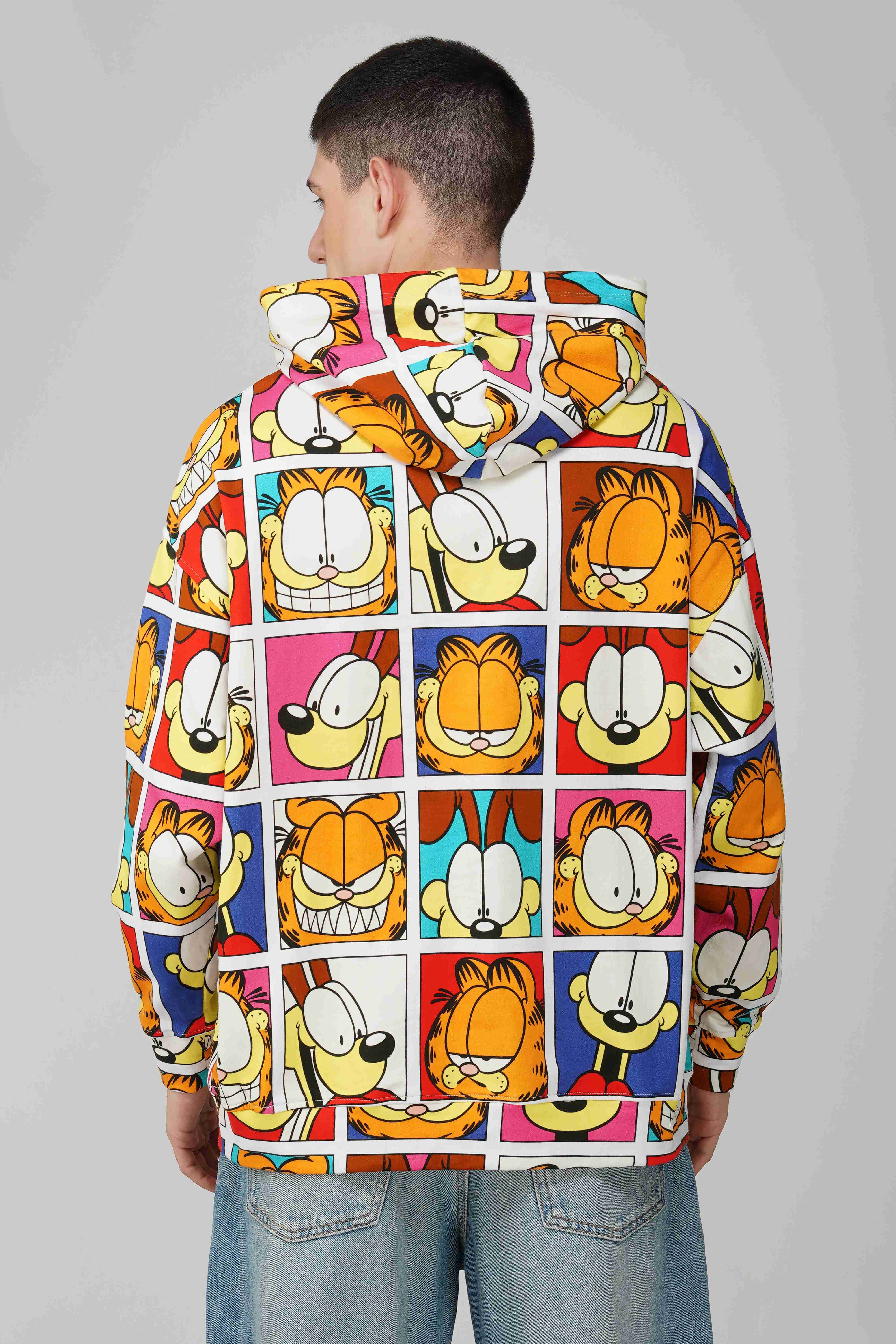 Garfield: Expressions Collage Printed Oversized Men's Hoodie - Image 5