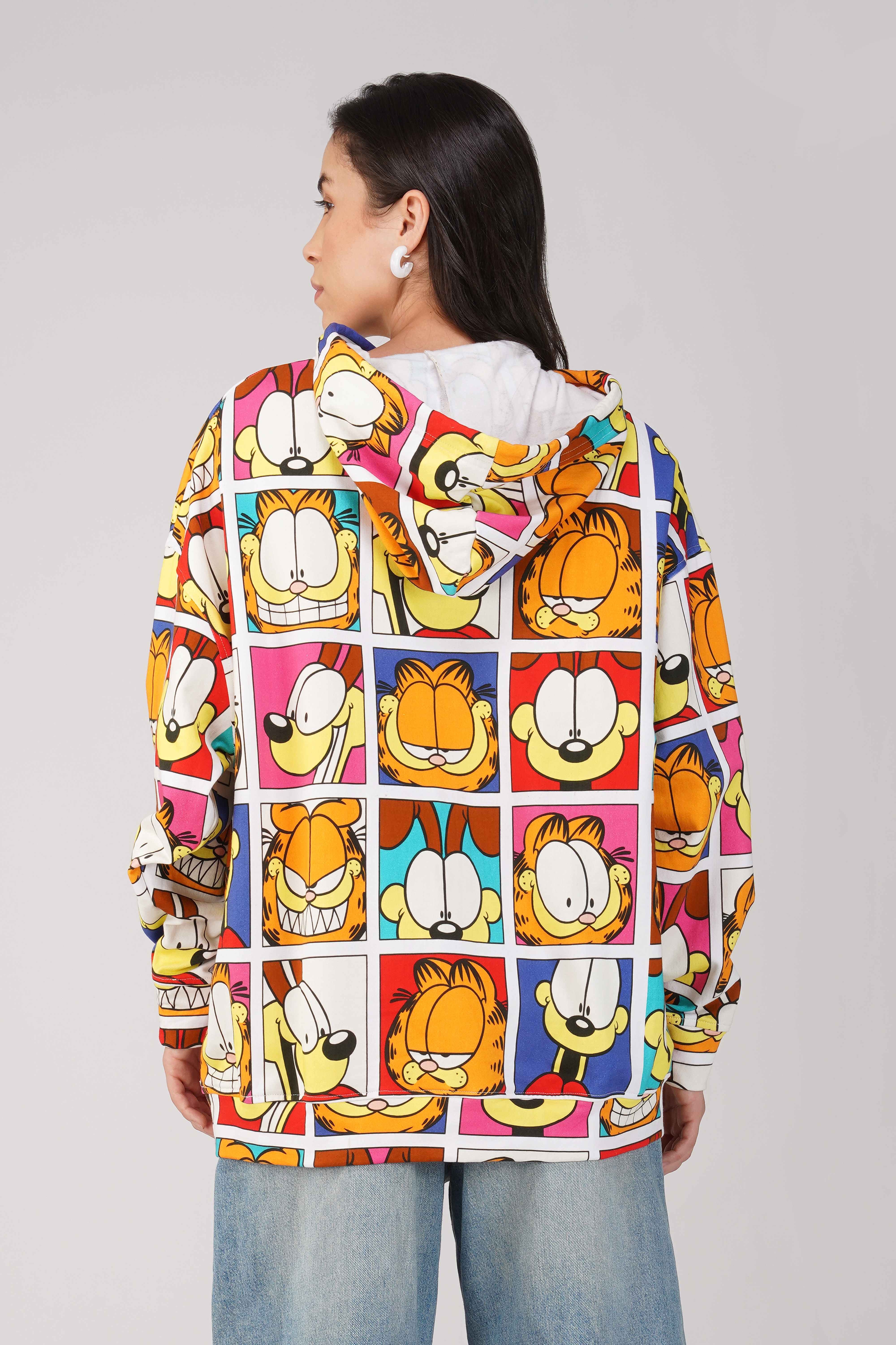 Garfield: Expressions Collage Printed Oversized Hoodie - Image 10
