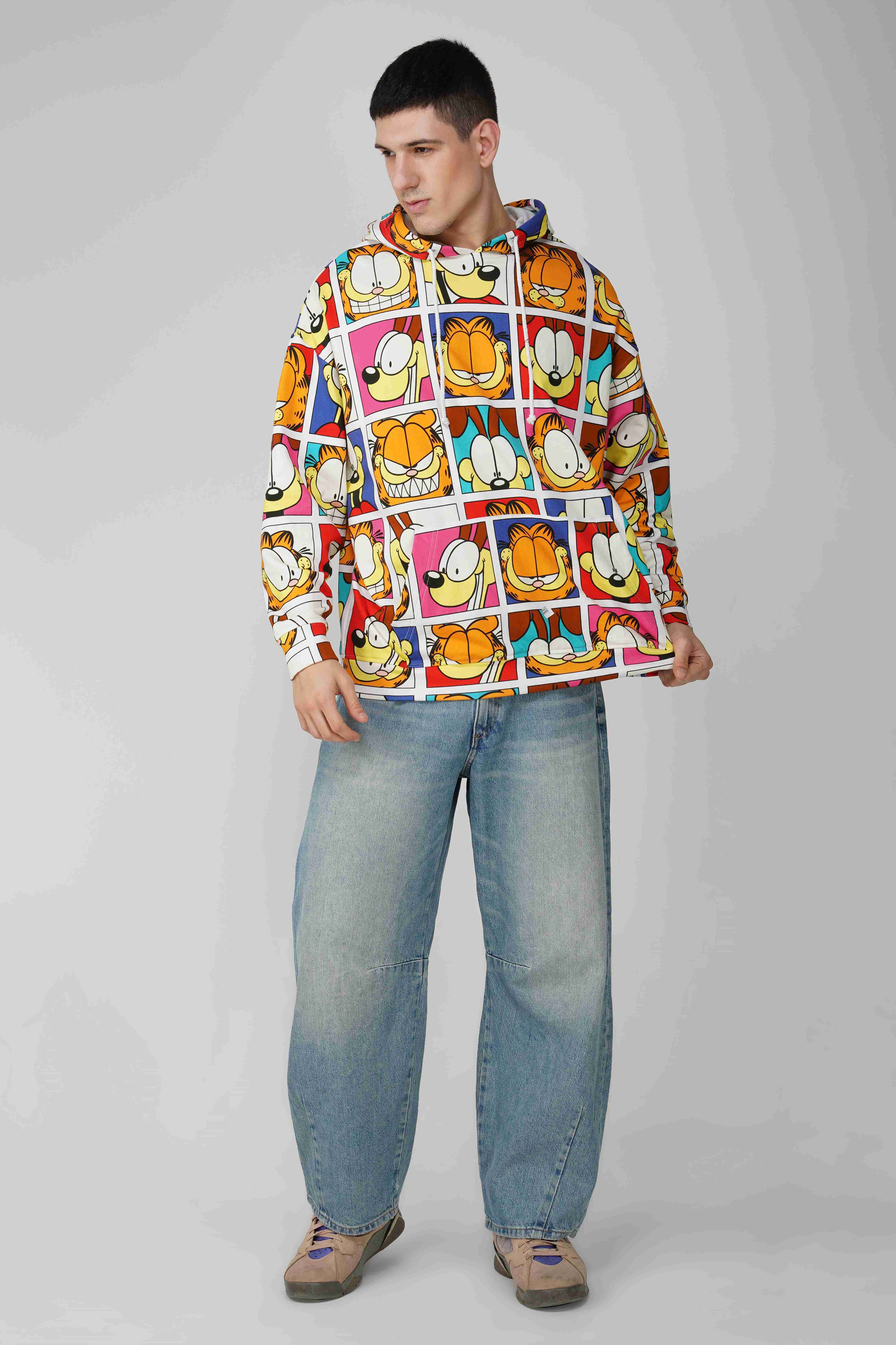 Garfield: Expressions Collage Printed Oversized Hoodie - Image 12
