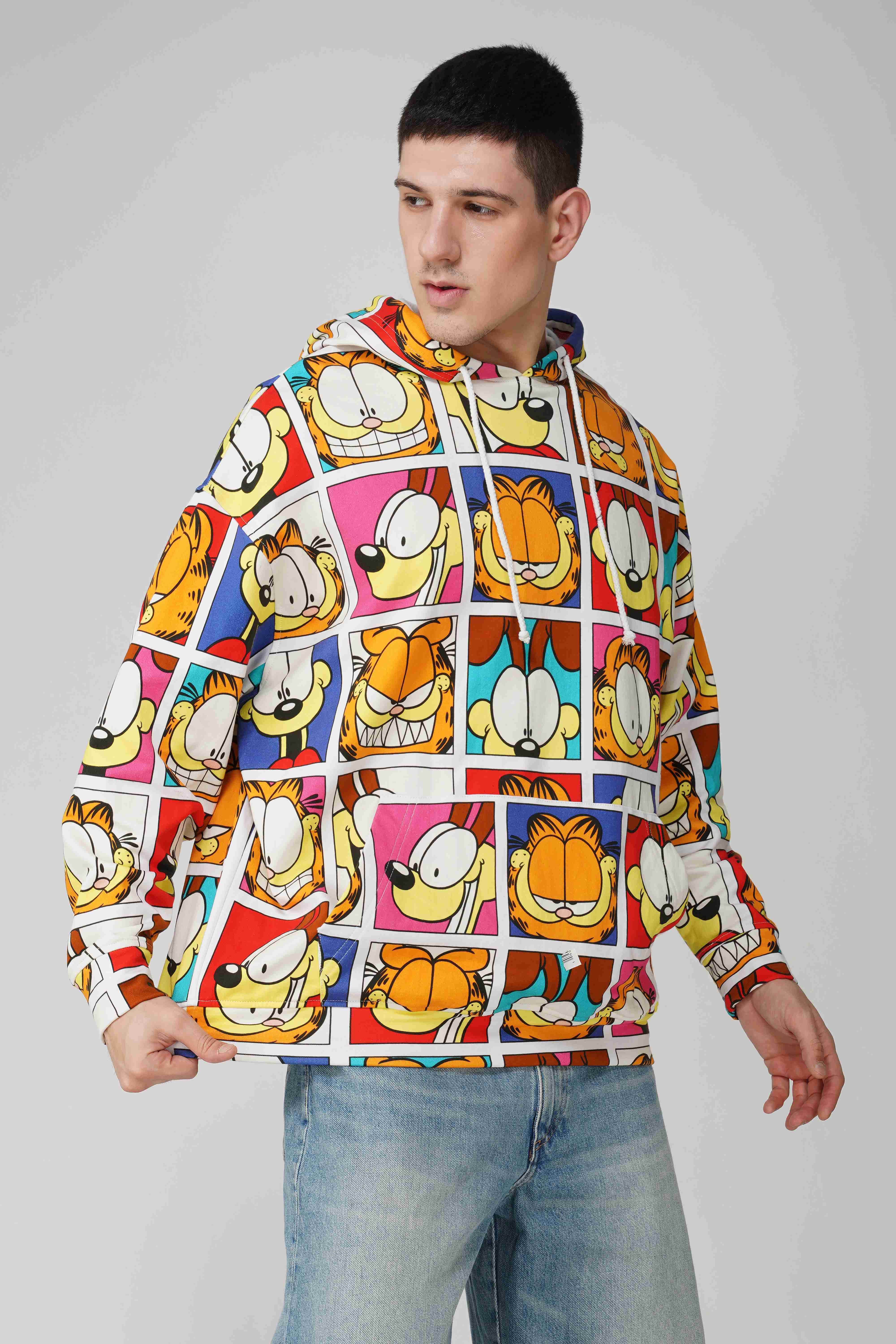 Garfield: Expressions Collage Printed Oversized Hoodie - Image 2
