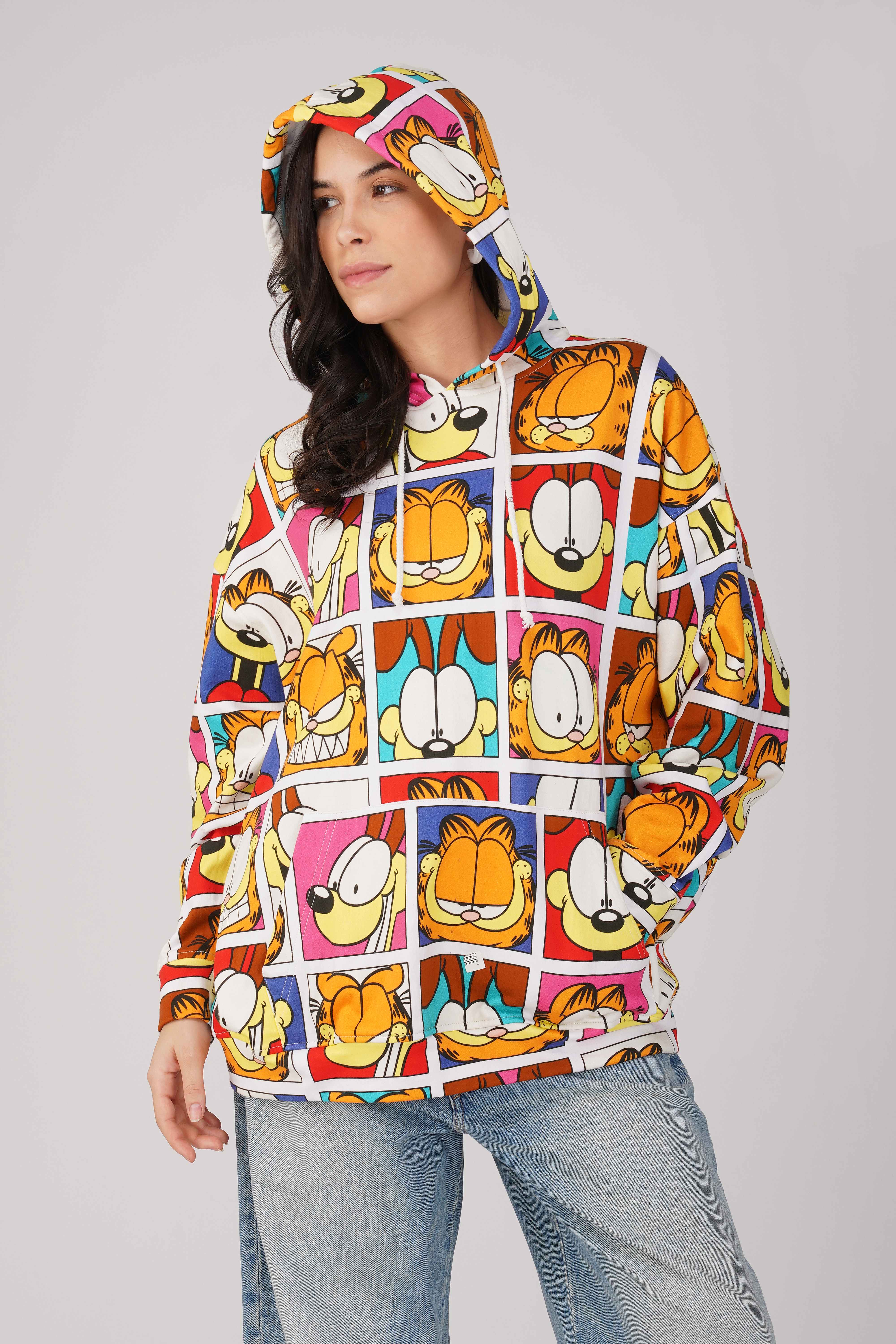 Garfield: Expressions Collage Printed Oversized Hoodie - Image 7