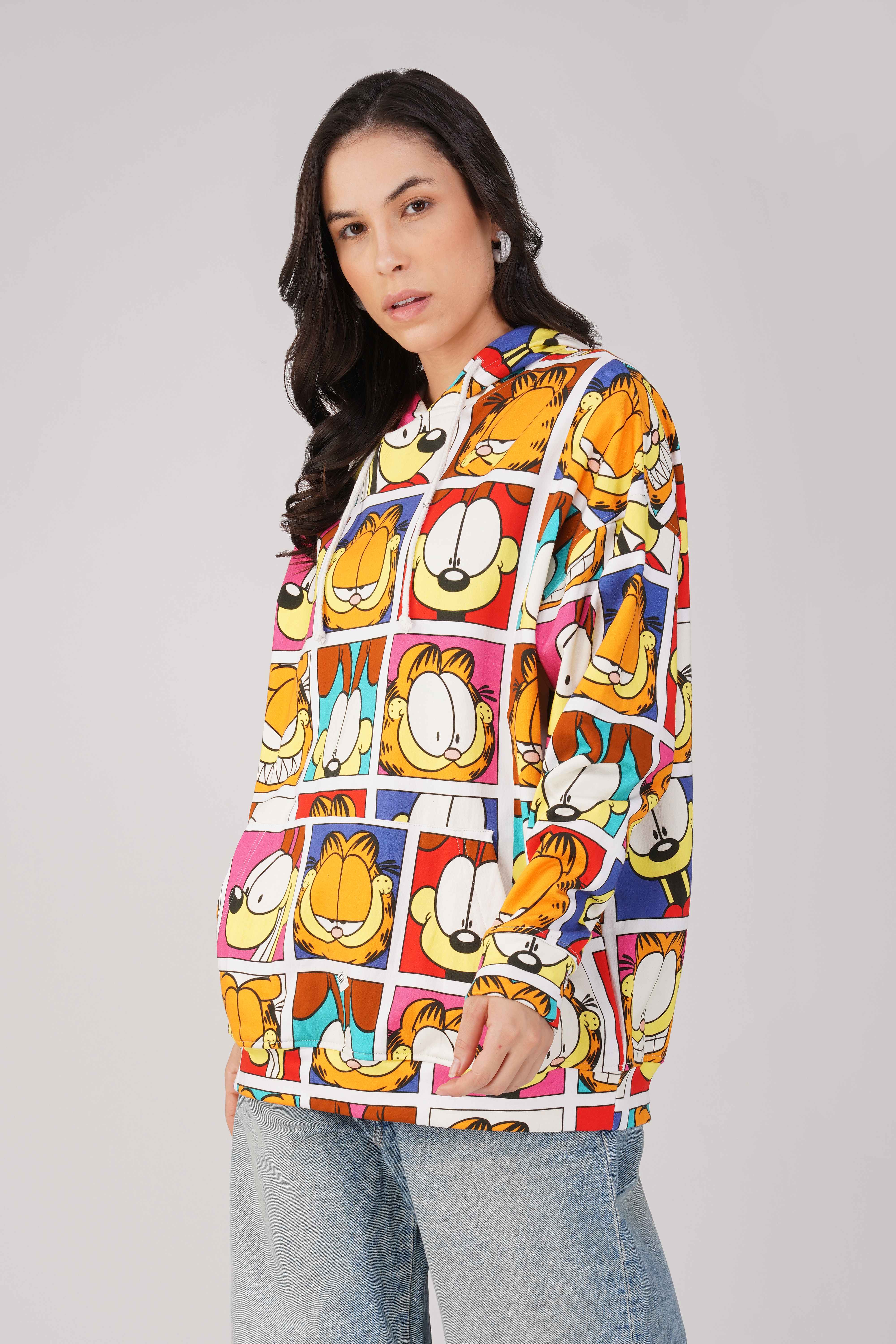 Garfield: Expressions Collage Printed Oversized Hoodie - Image 9