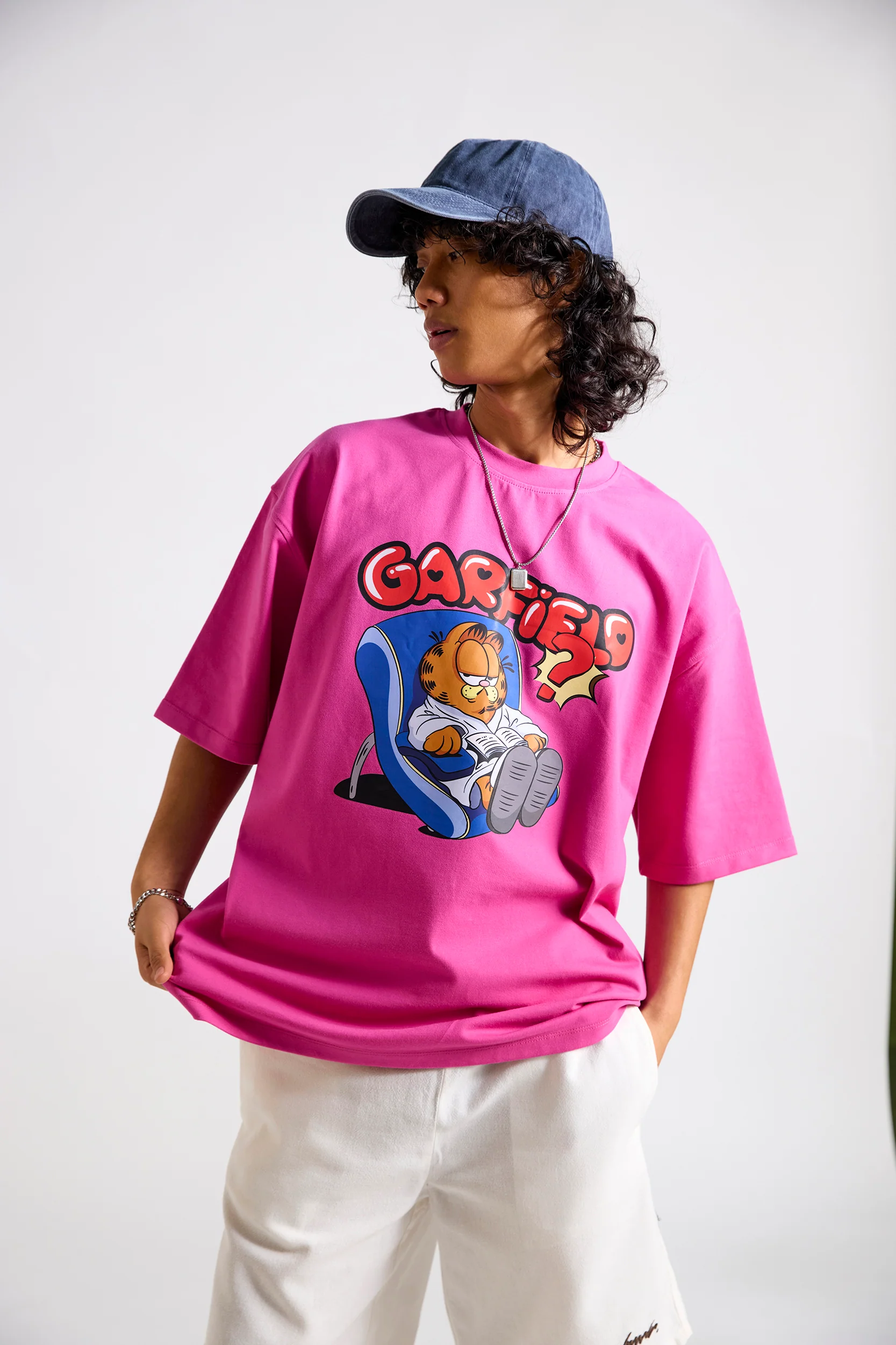 Garfield:Grampy Printed Men's Oversized T-shirt - Image 5