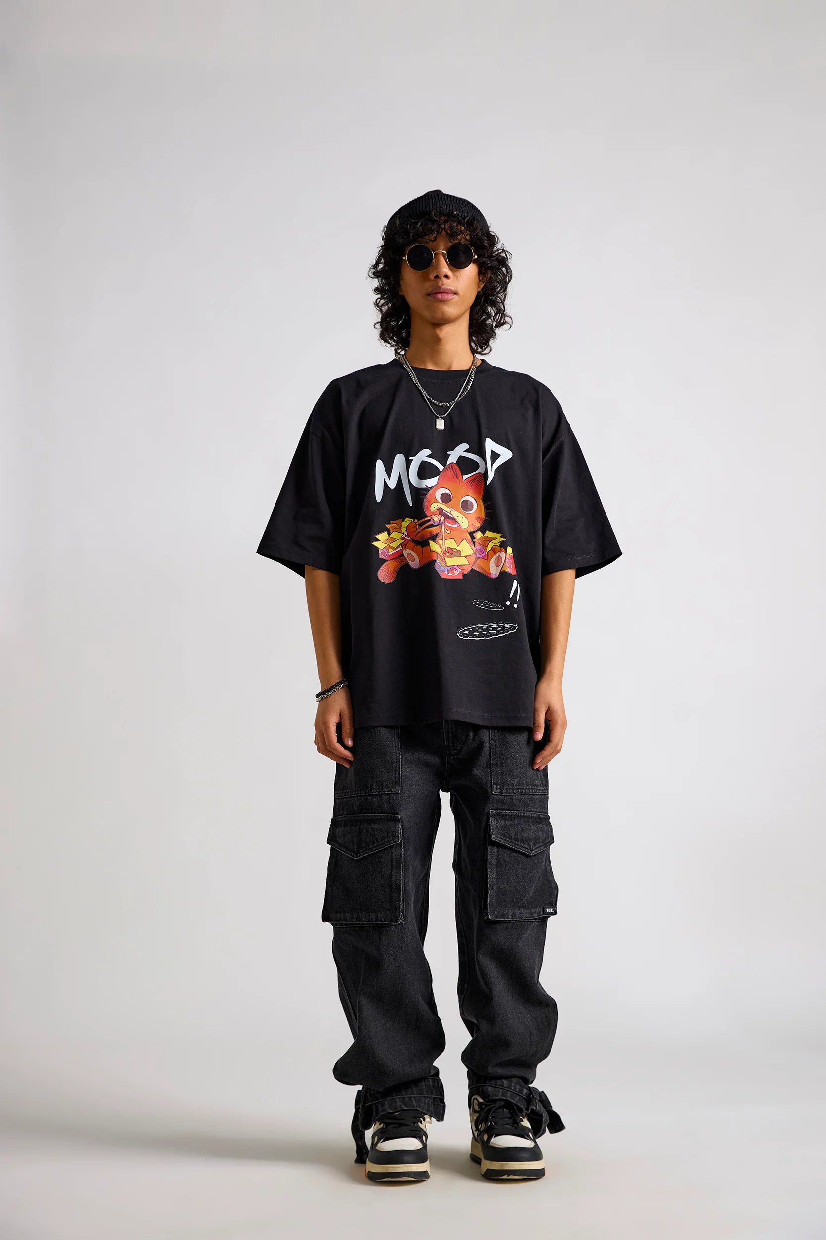Garfield:Mood Printed Men's Oversized T-shirt - Image 3