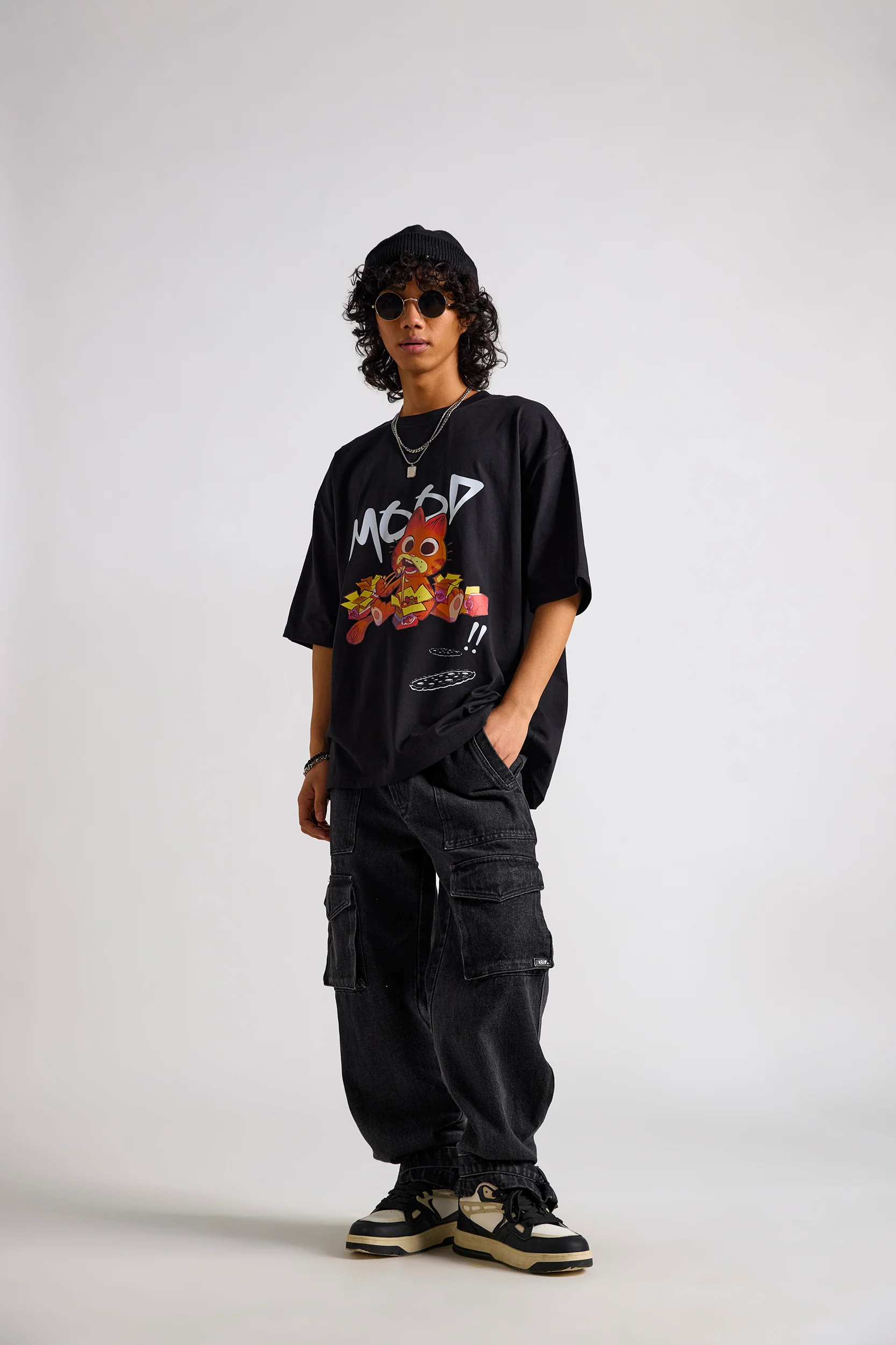Garfield:Mood Printed Men's Oversized T-shirt - Image 4