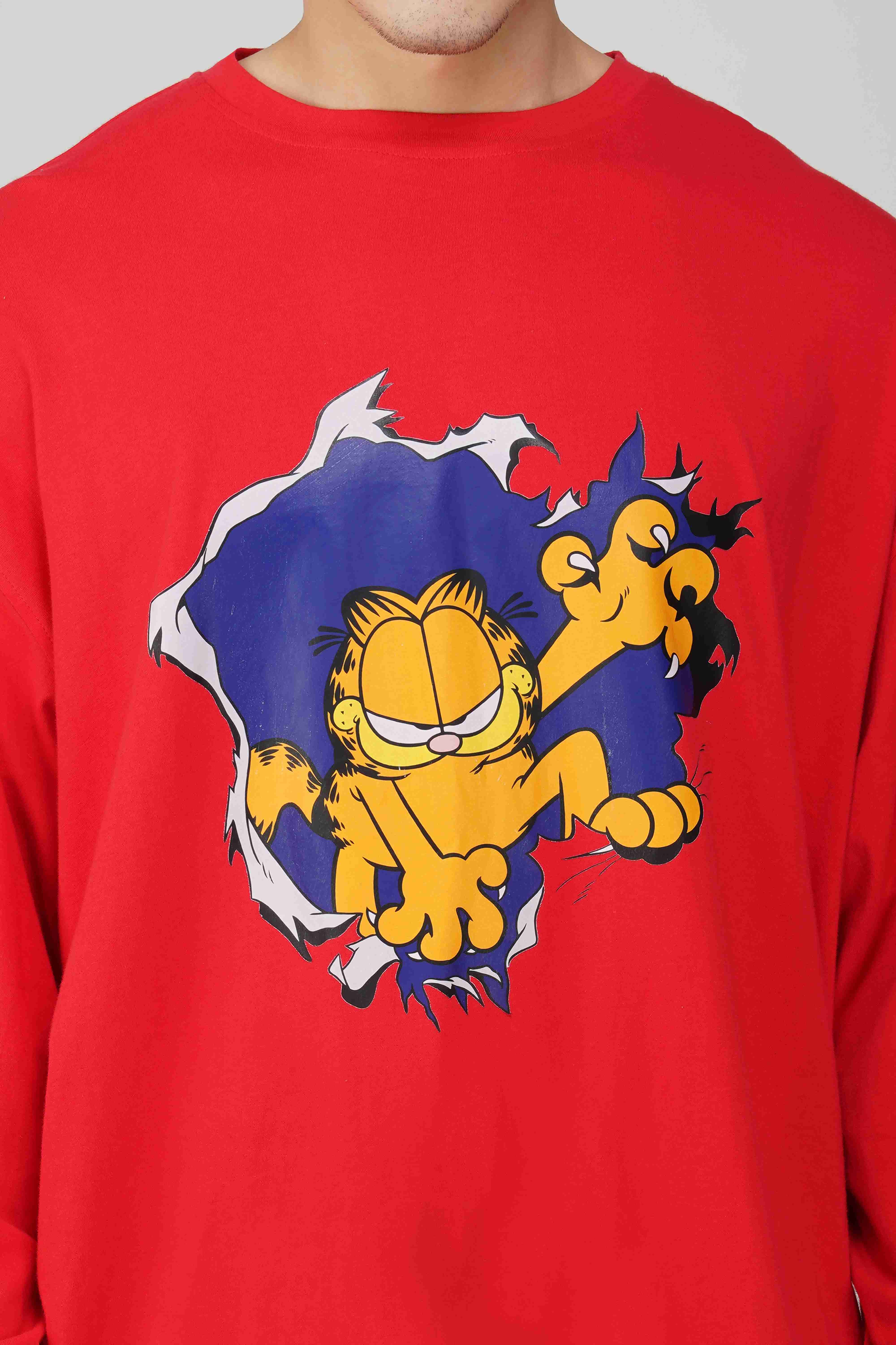 Garfield: Out to Get You Oversized Men's Sweatshirt - Image 4