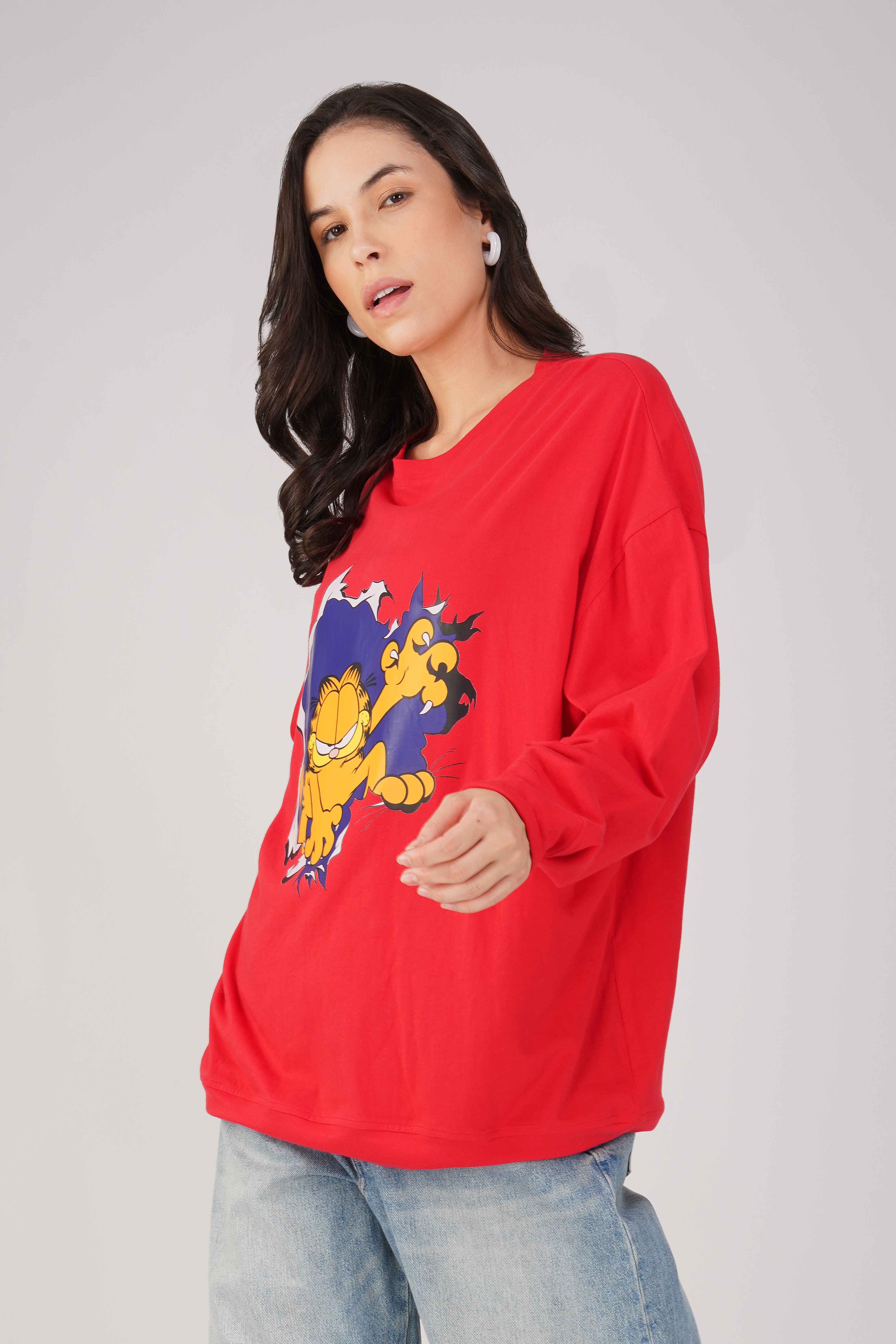 Garfield: Out to Get You Oversized Sweatshirt - Image 4