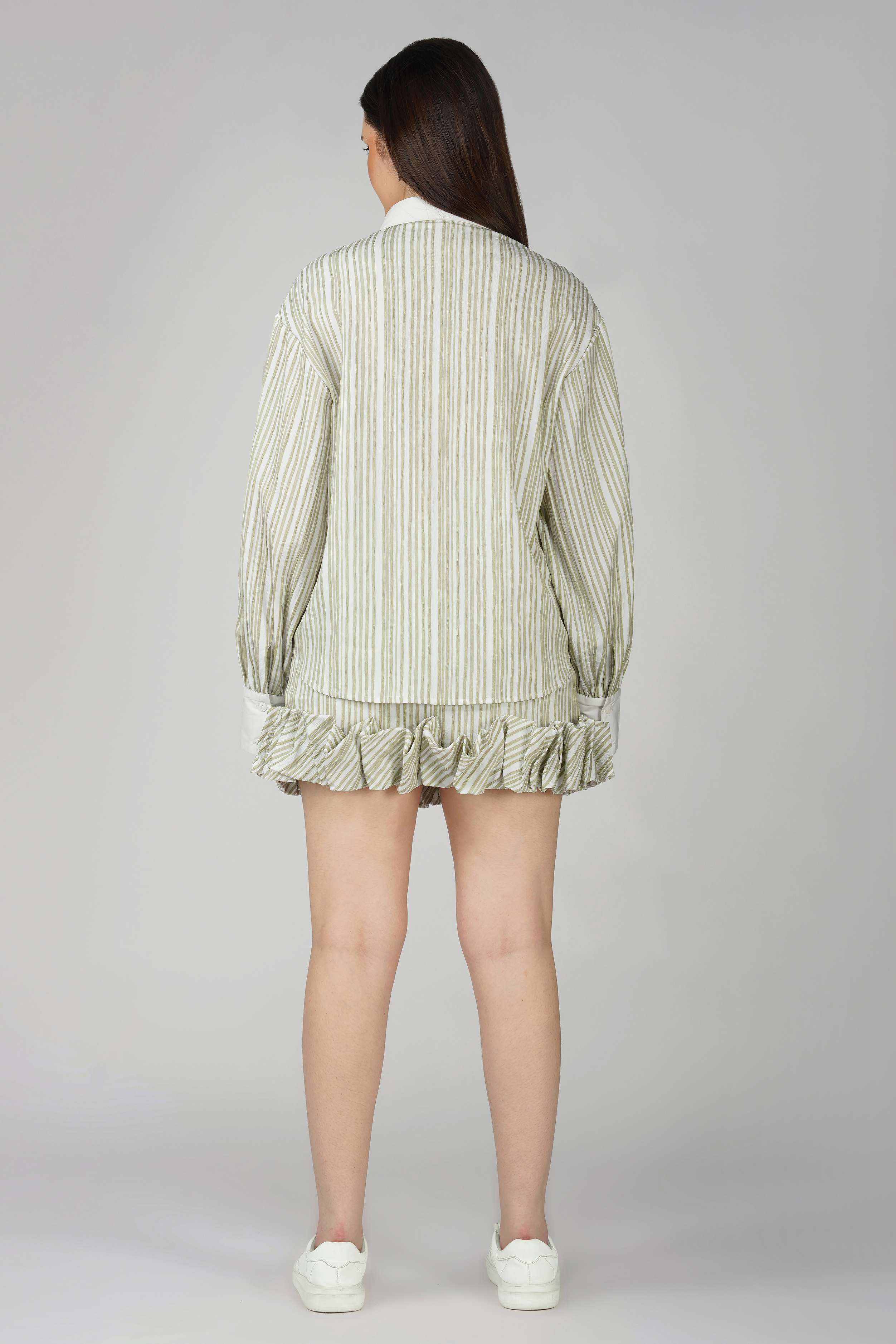 Green Striped Skirt - Image 3