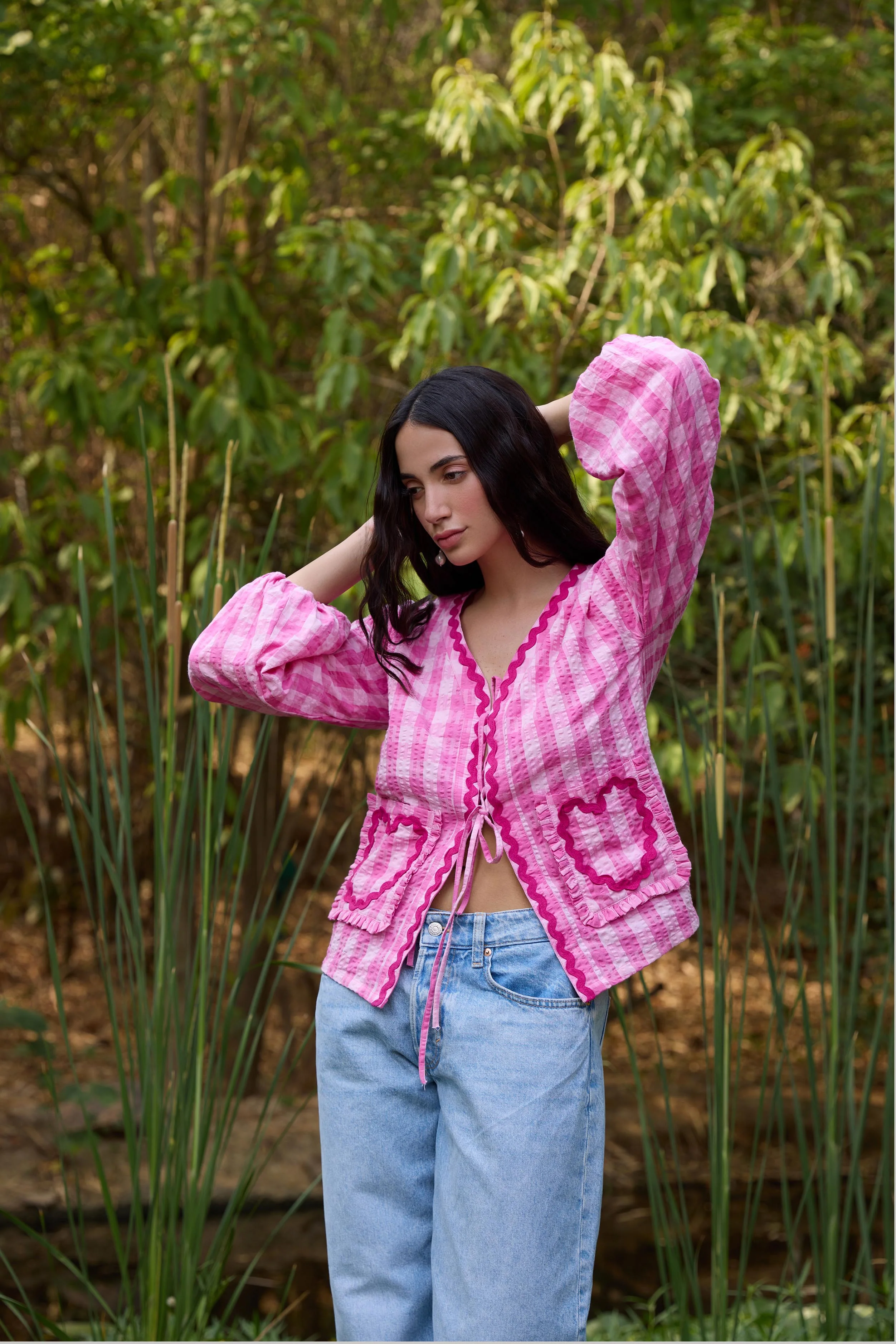 Heart Applique Shirt Top - Image 4