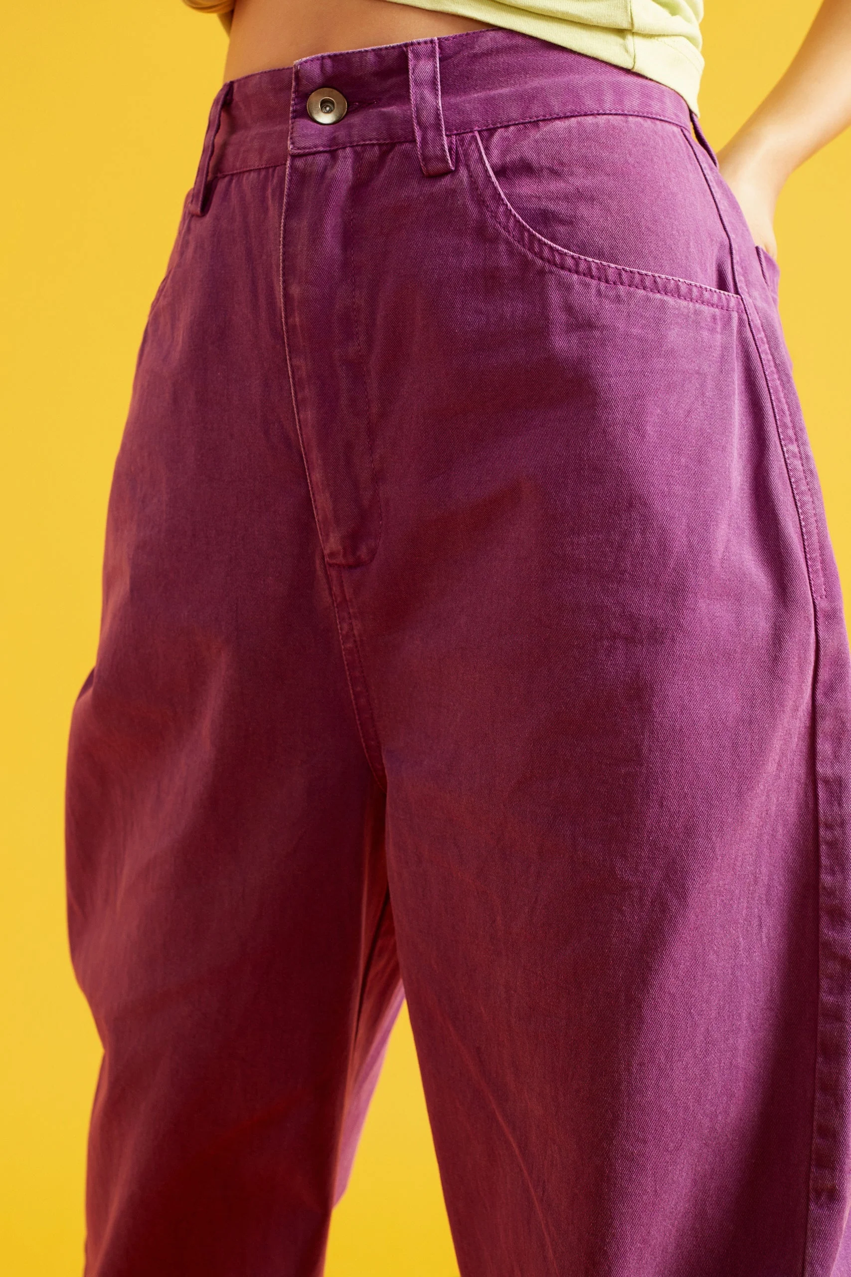 High Rise Flared Twill Pants for Women - Image 4