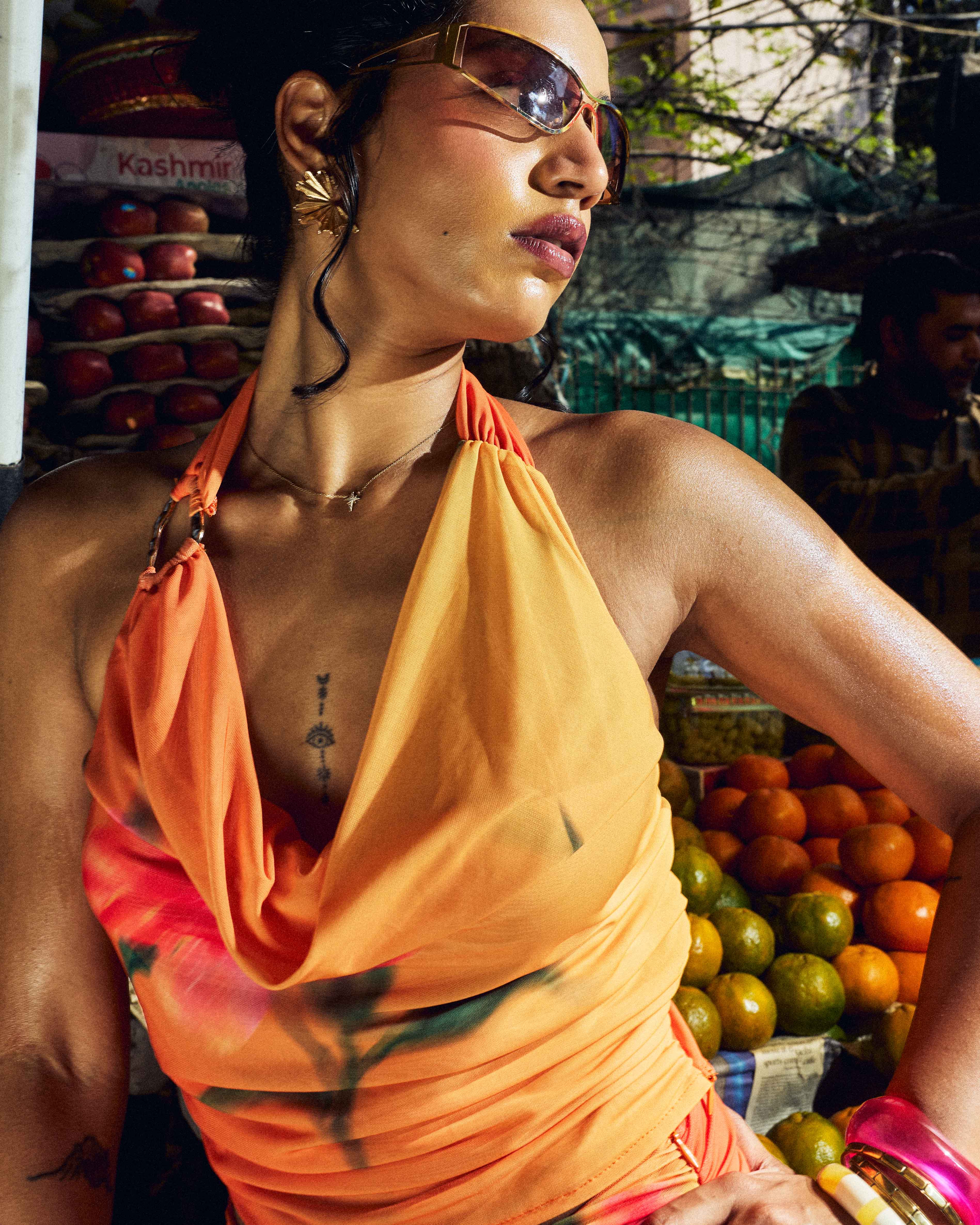 Ibiza Sunset Draped Halter Top - Image 2