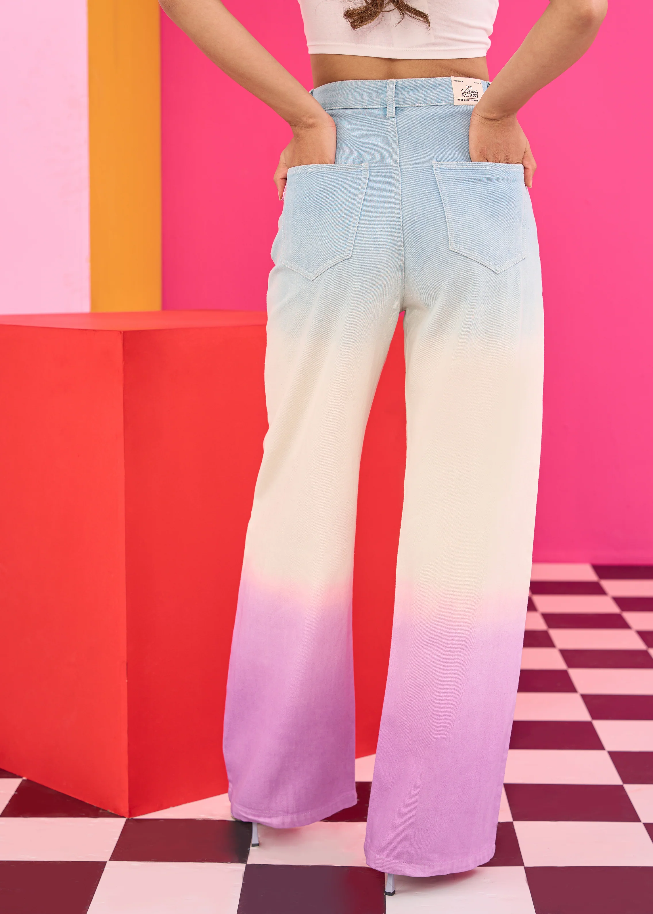 Emily in Paris: Lavender Ombre Dyed Jeans - Image 3