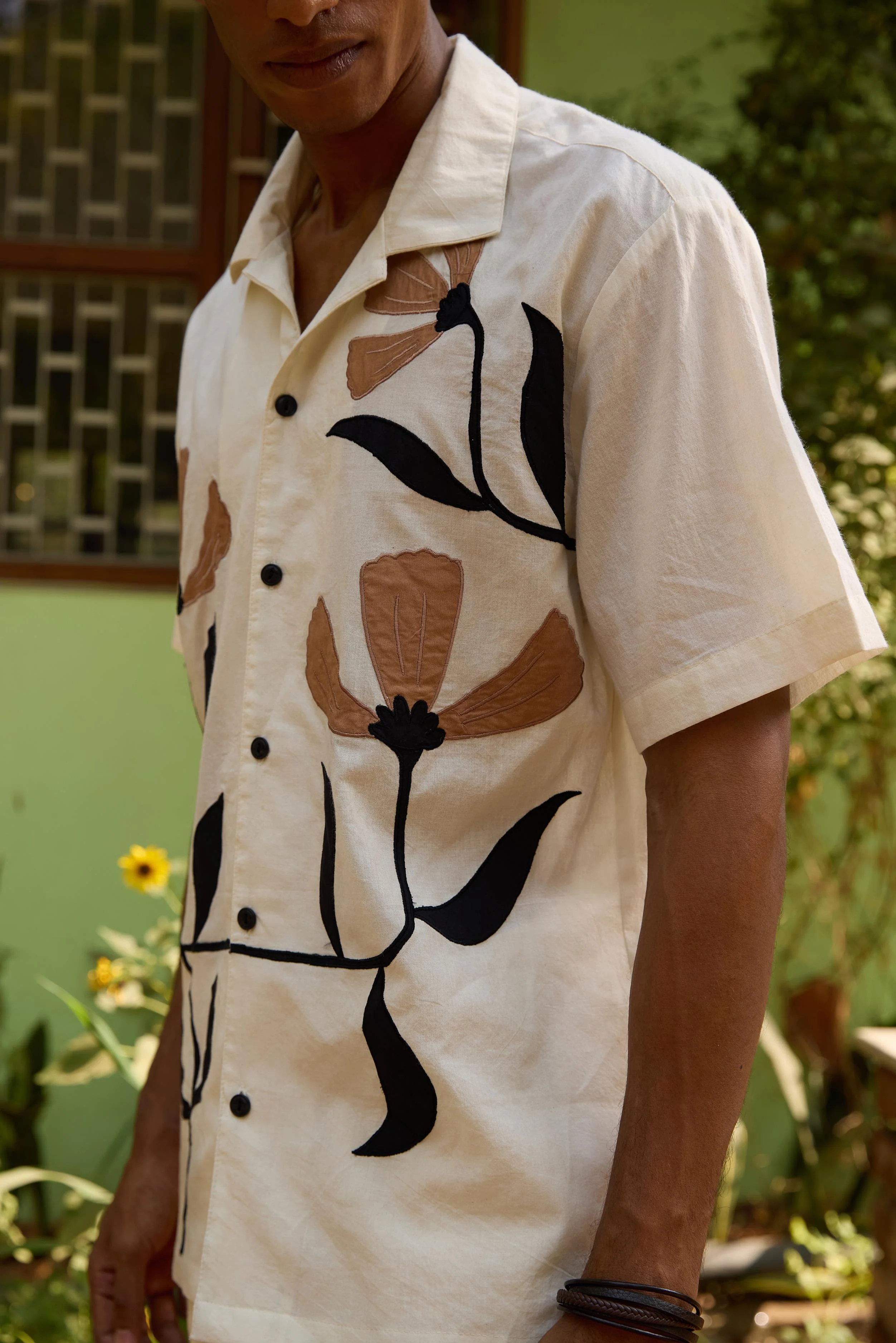 Light Beige Applique Shirt - Image 2