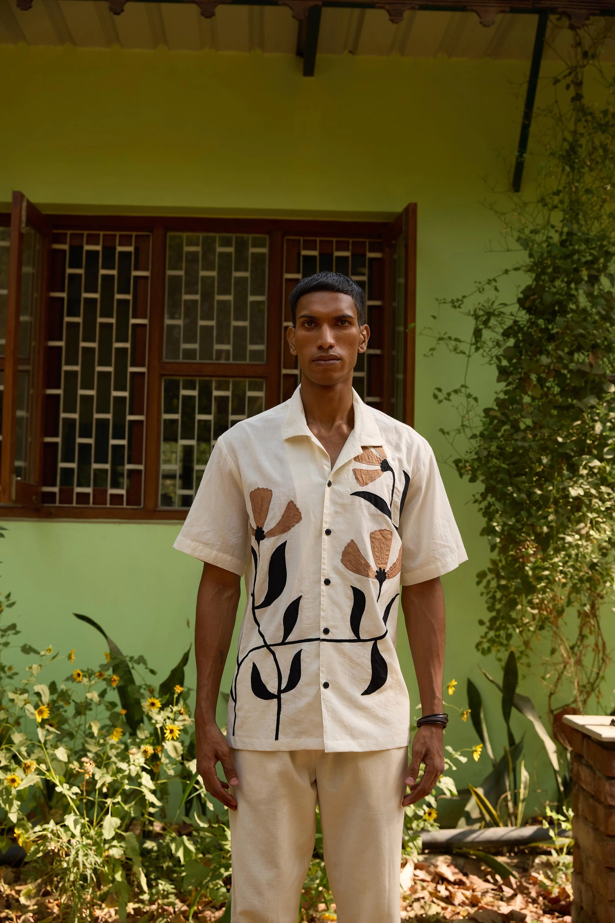 Light Beige Applique Shirt - Image 3