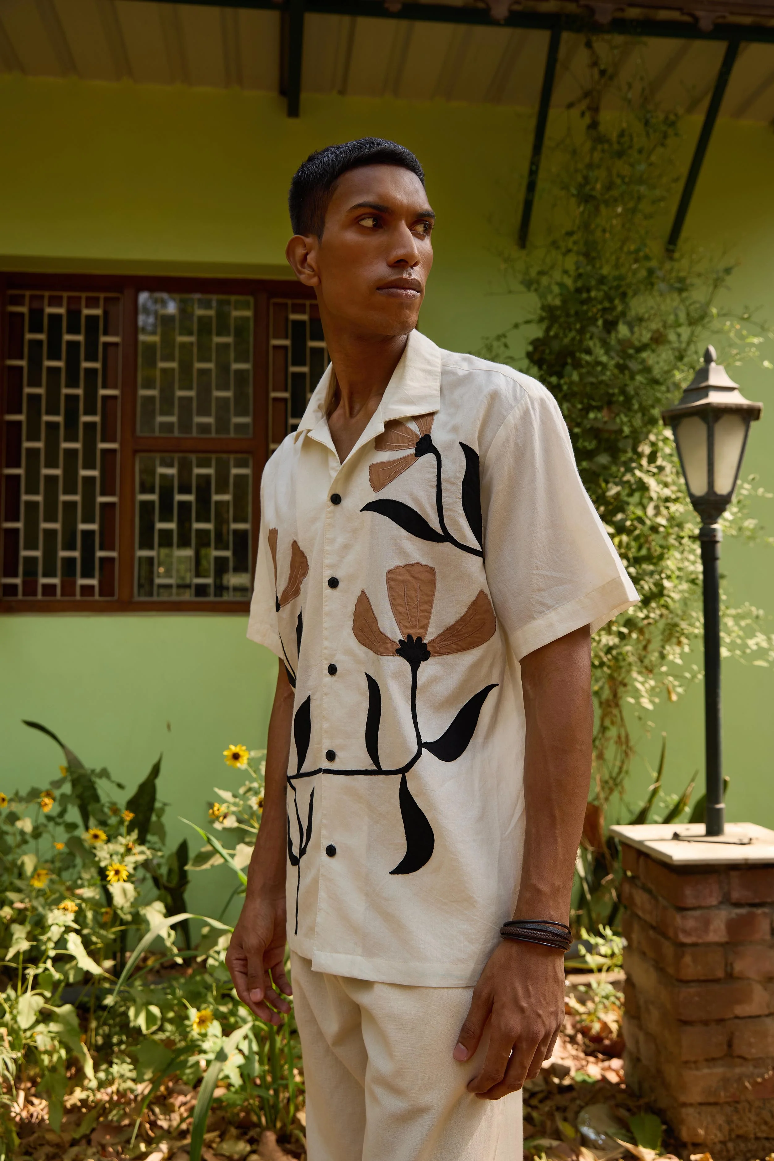 Light Beige Applique Shirt - Image 4