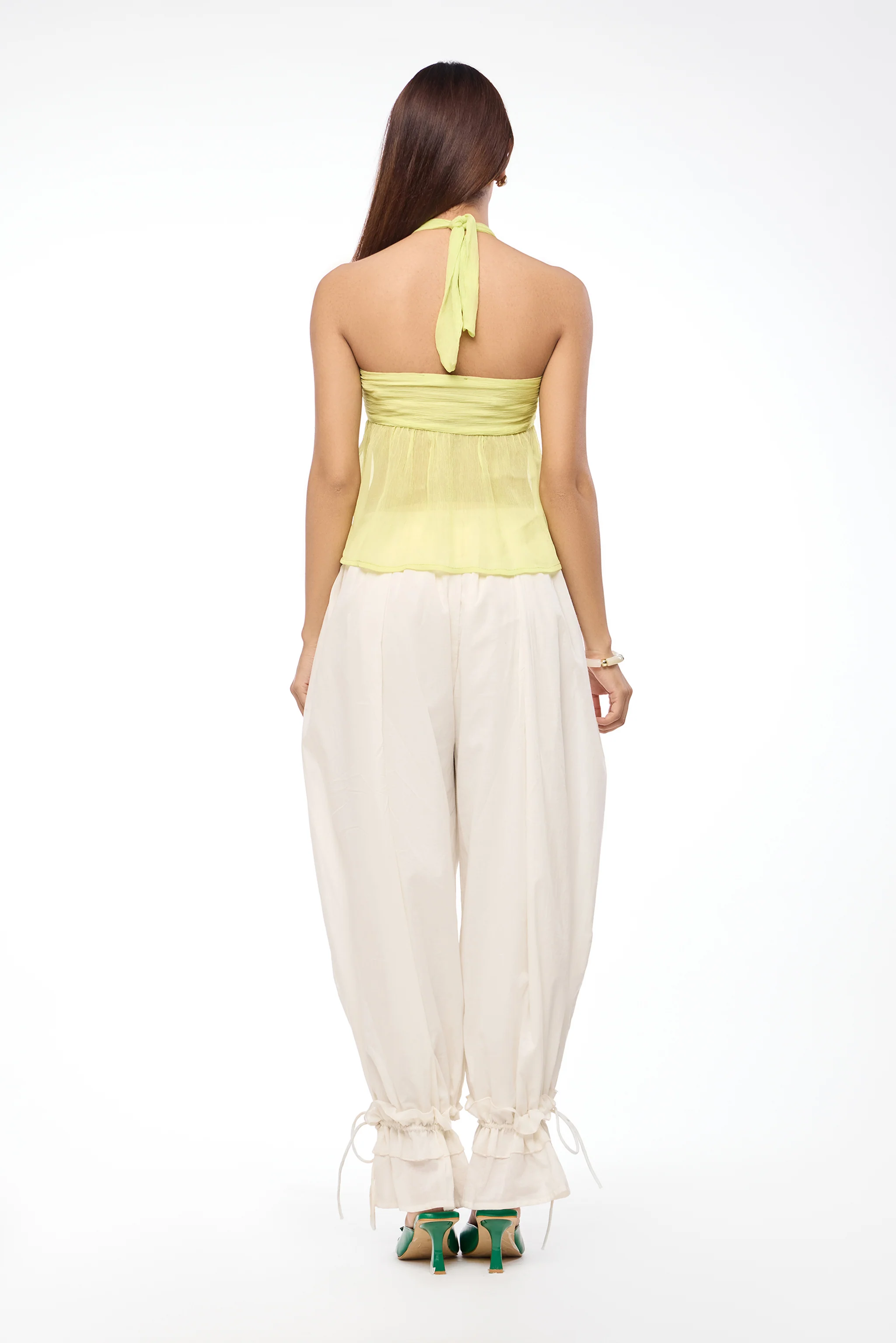Lime Sorbet Sheer Halter Top - Image 5