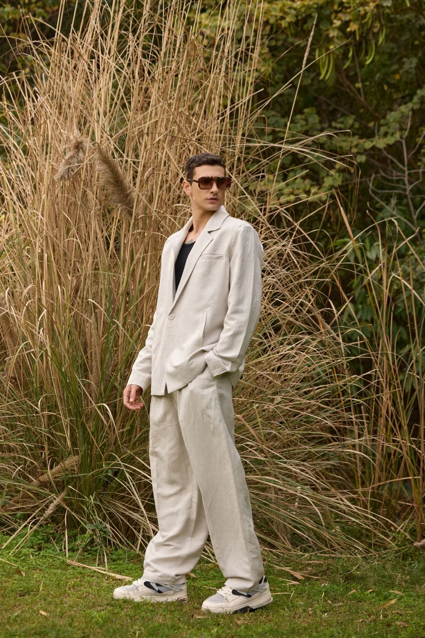 Men’s Relaxed-Fit Linen Suit - Image 5
