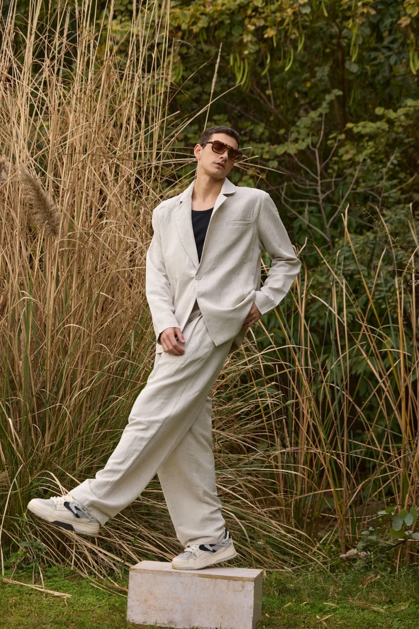 Men’s Relaxed-Fit Linen Suit - Image 6