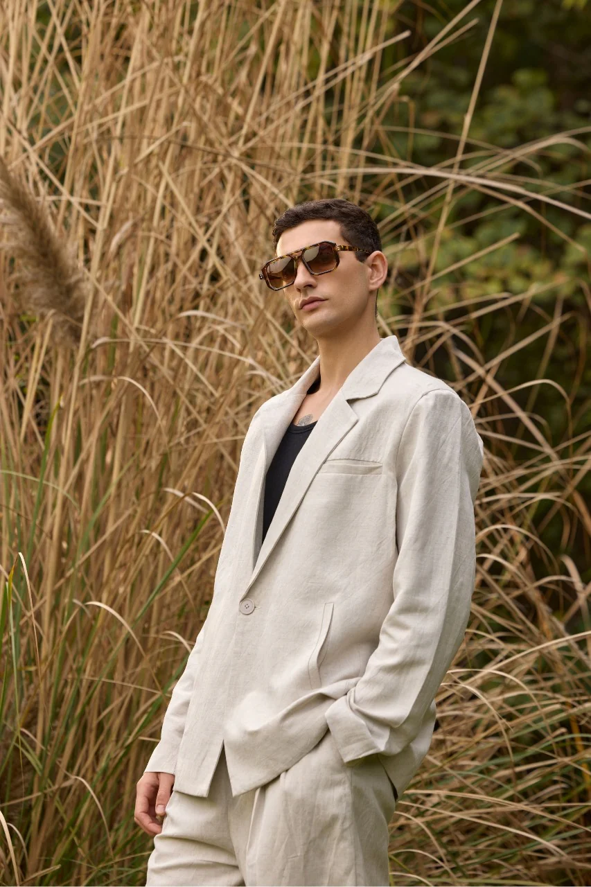 Men’s Relaxed-Fit Linen Suit - Image 8