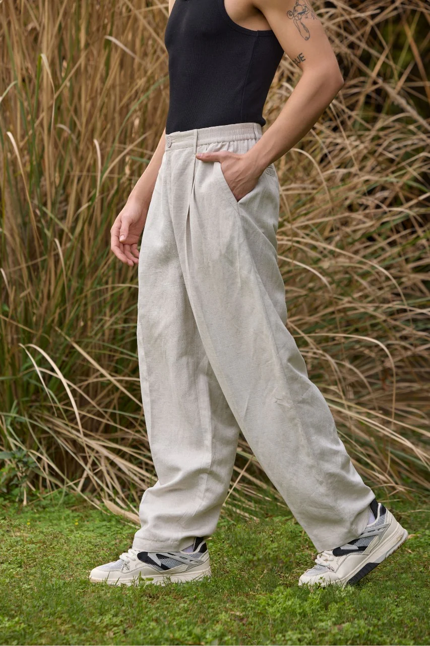Men’s Relaxed-Fit Linen Trousers - Image 5