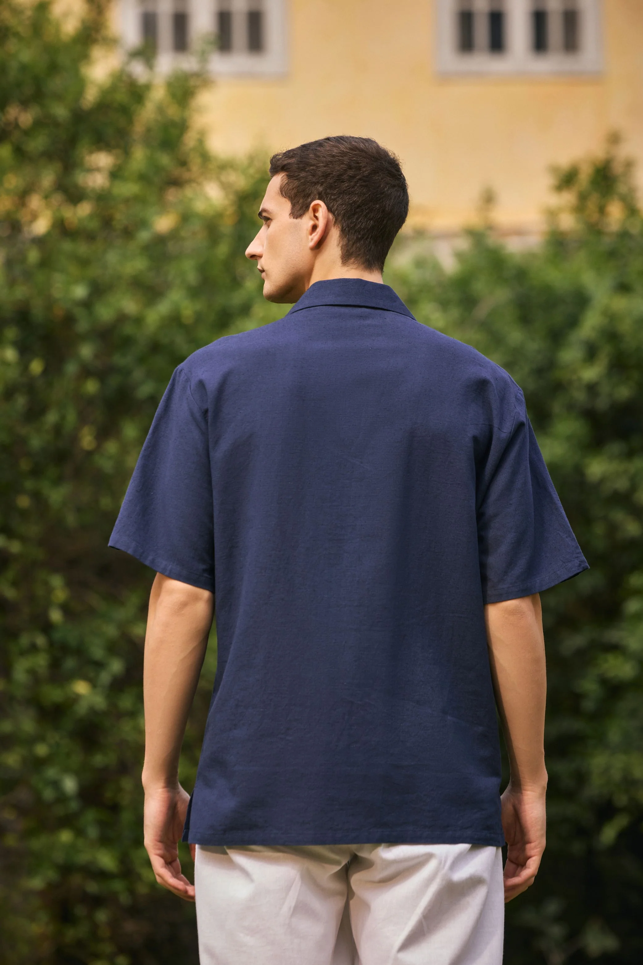 Midnight Blue Embroidered Shirt - Image 4