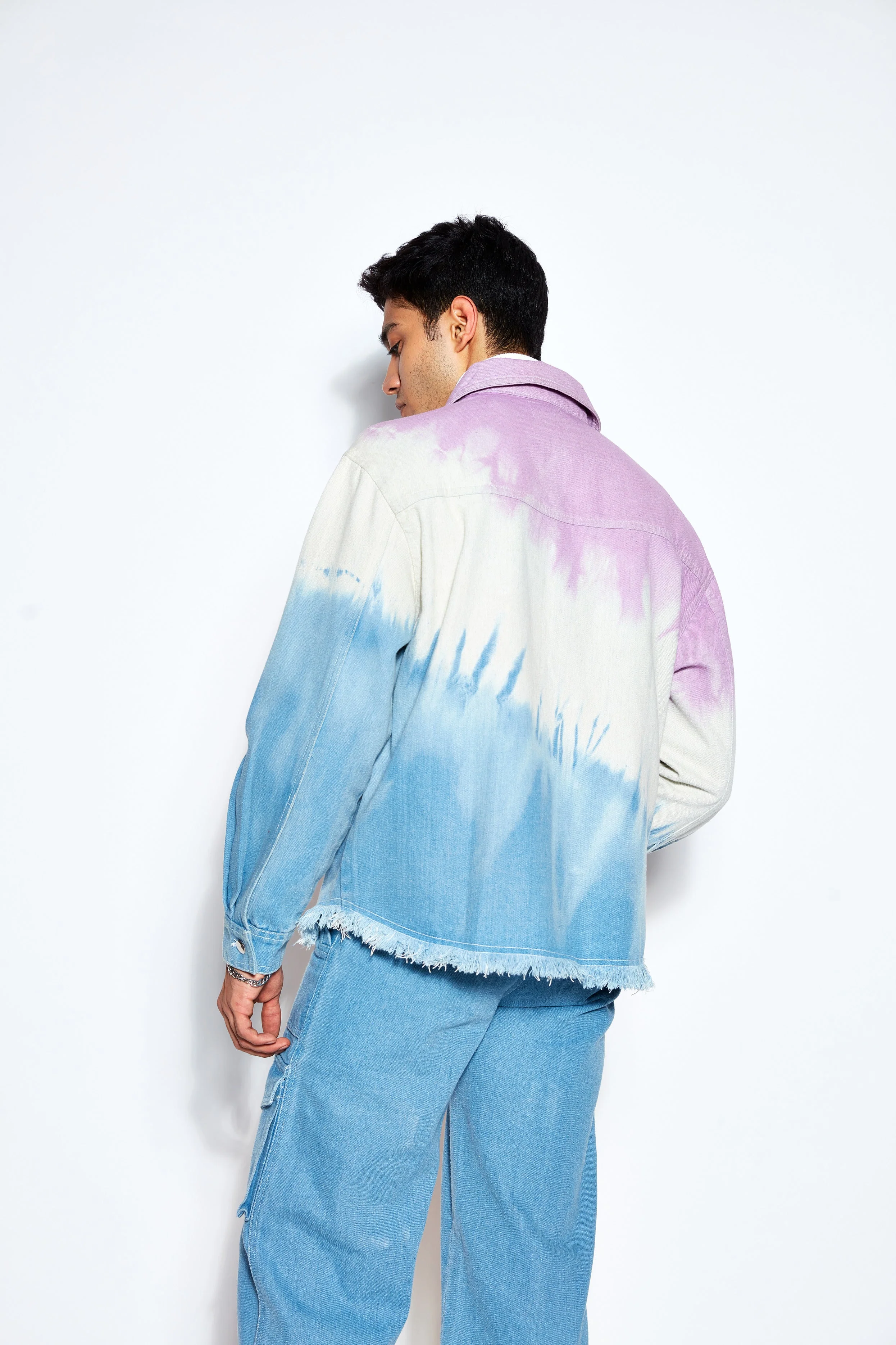 Ombre Denim Jacket -Lavender - Image 2