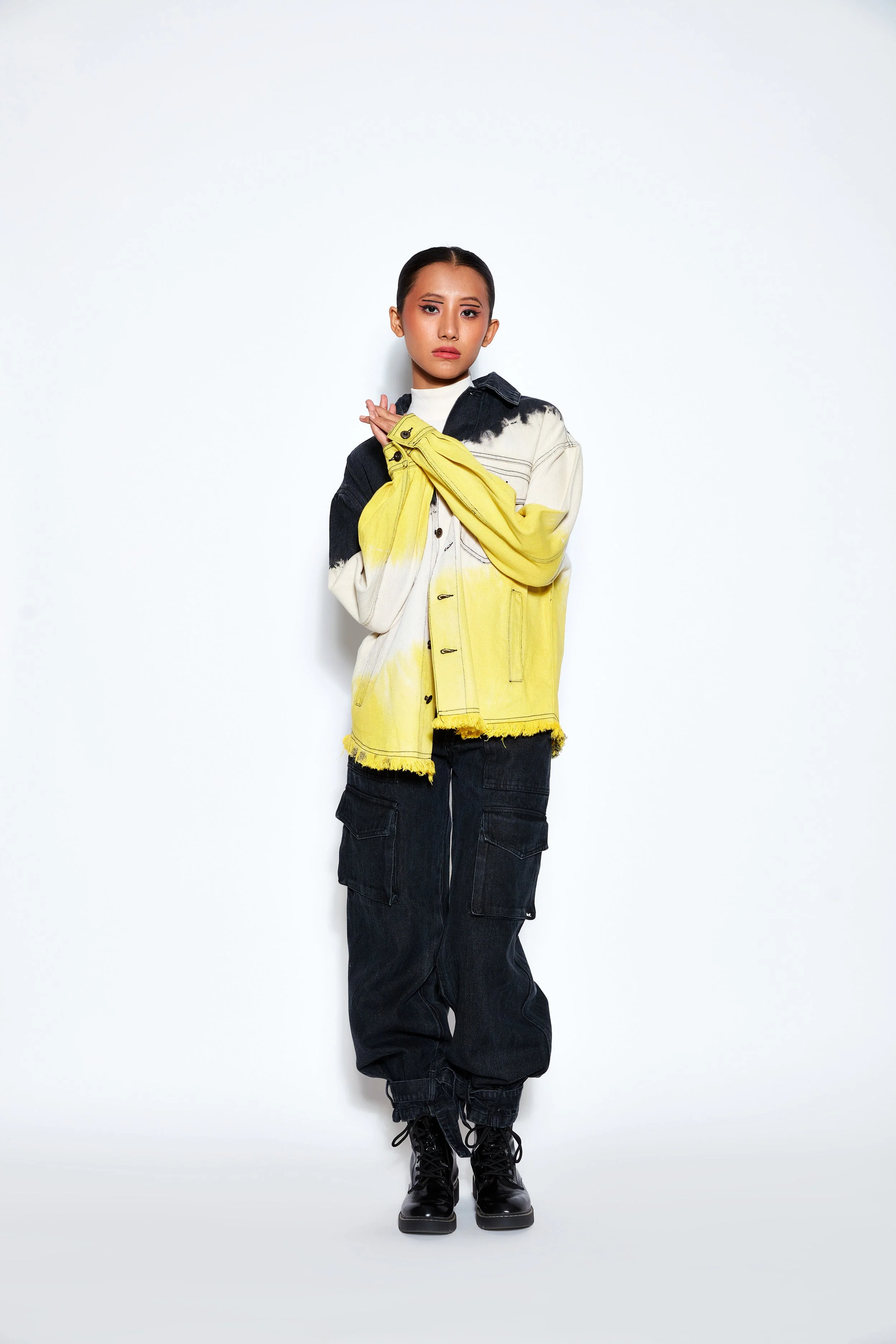 Ombre Denim Jacket -Yellow