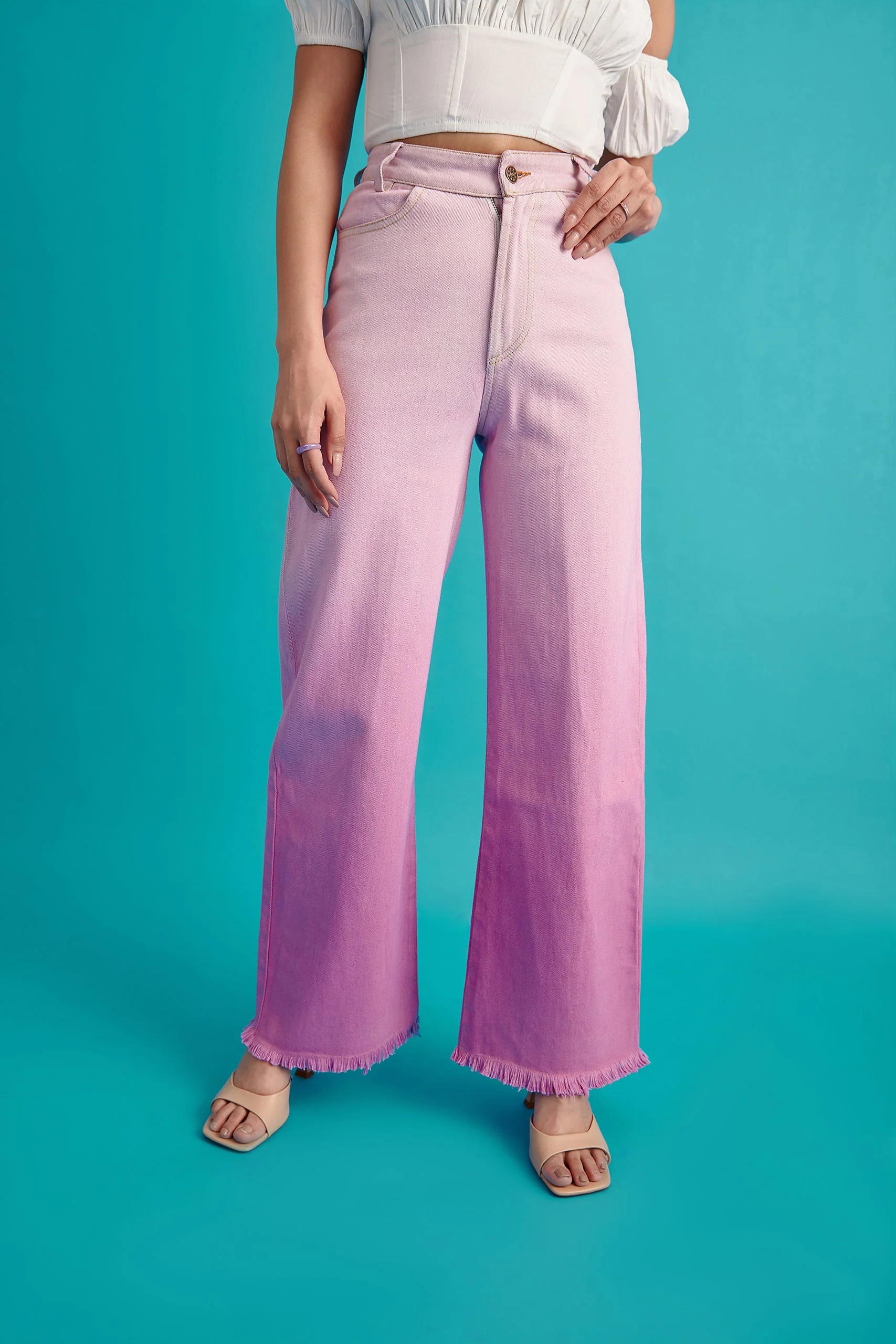 Purple Ombre Denim Jeans