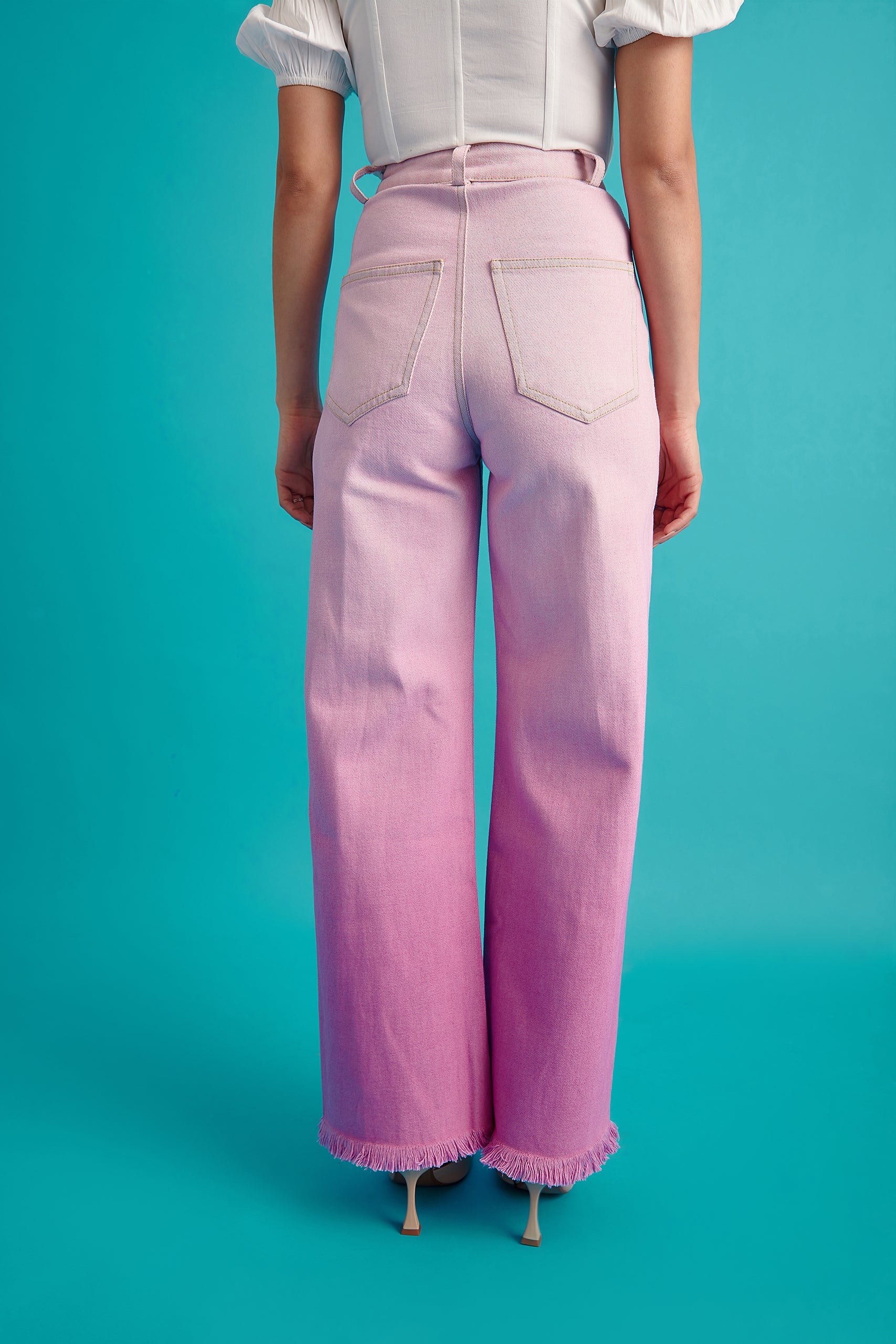 Purple Ombre Denim Jeans - Image 3
