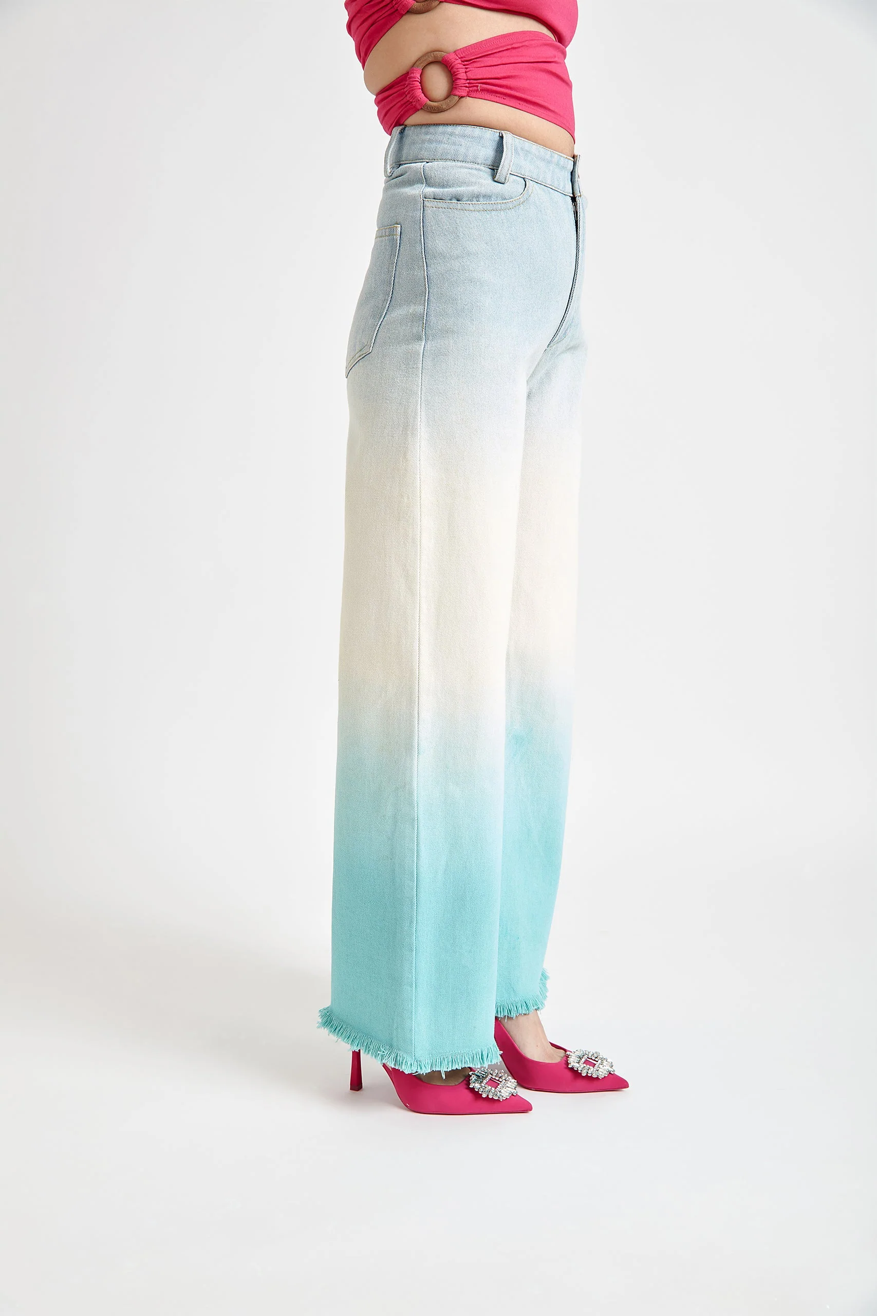 Blue Ombre Denim Jeans(Double Colors) - Image 4
