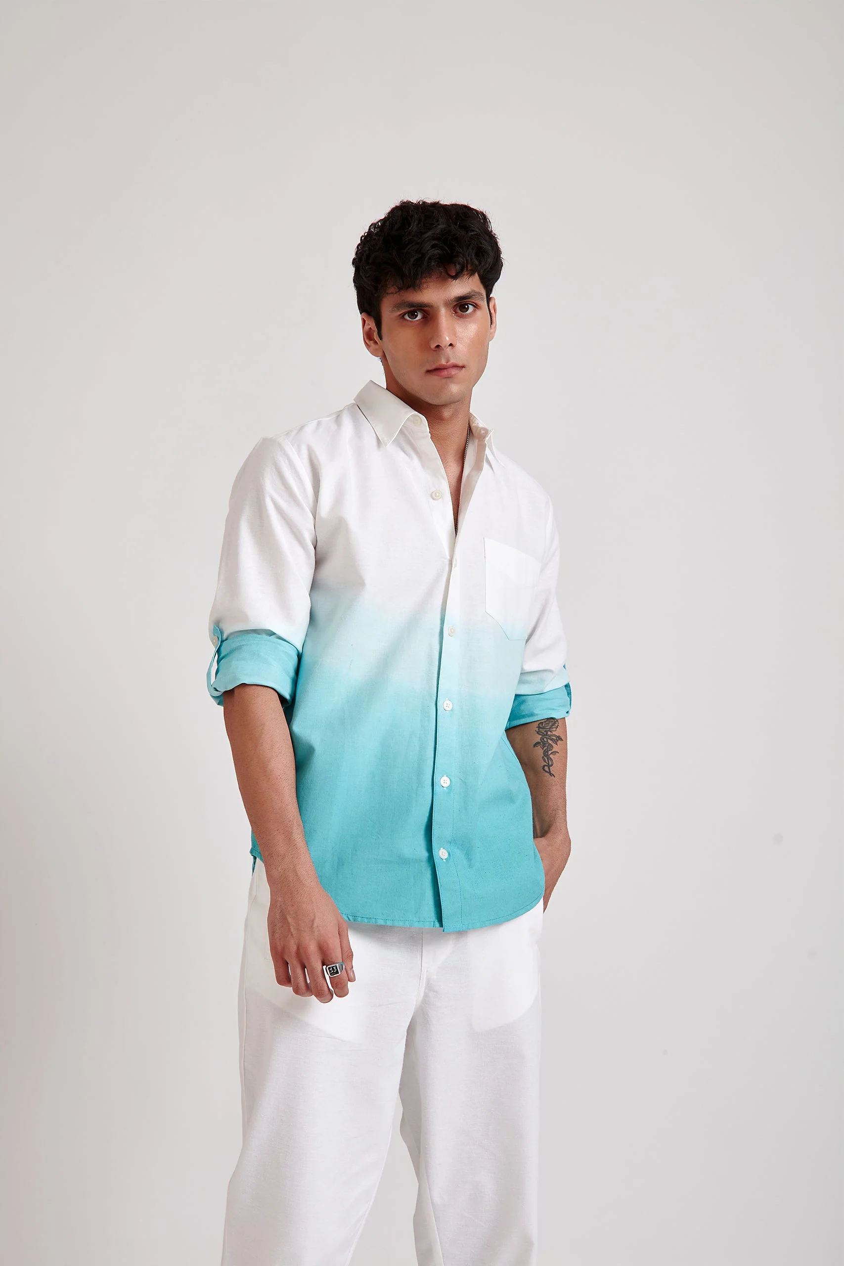 Ombre Shirt- Blue - Image 4