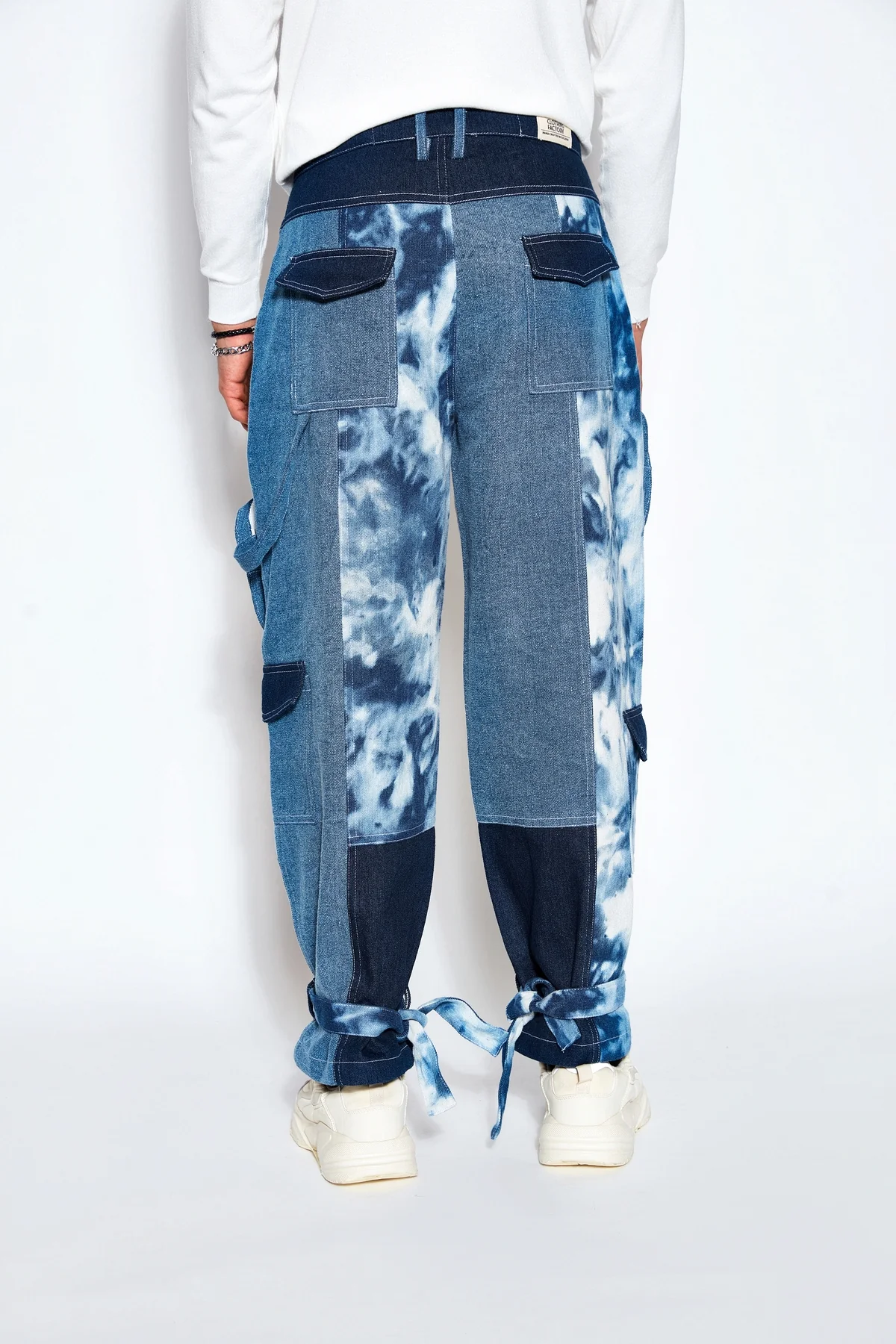 Patchwork Denim Bomber Jacket and Jeans Set - Image 6