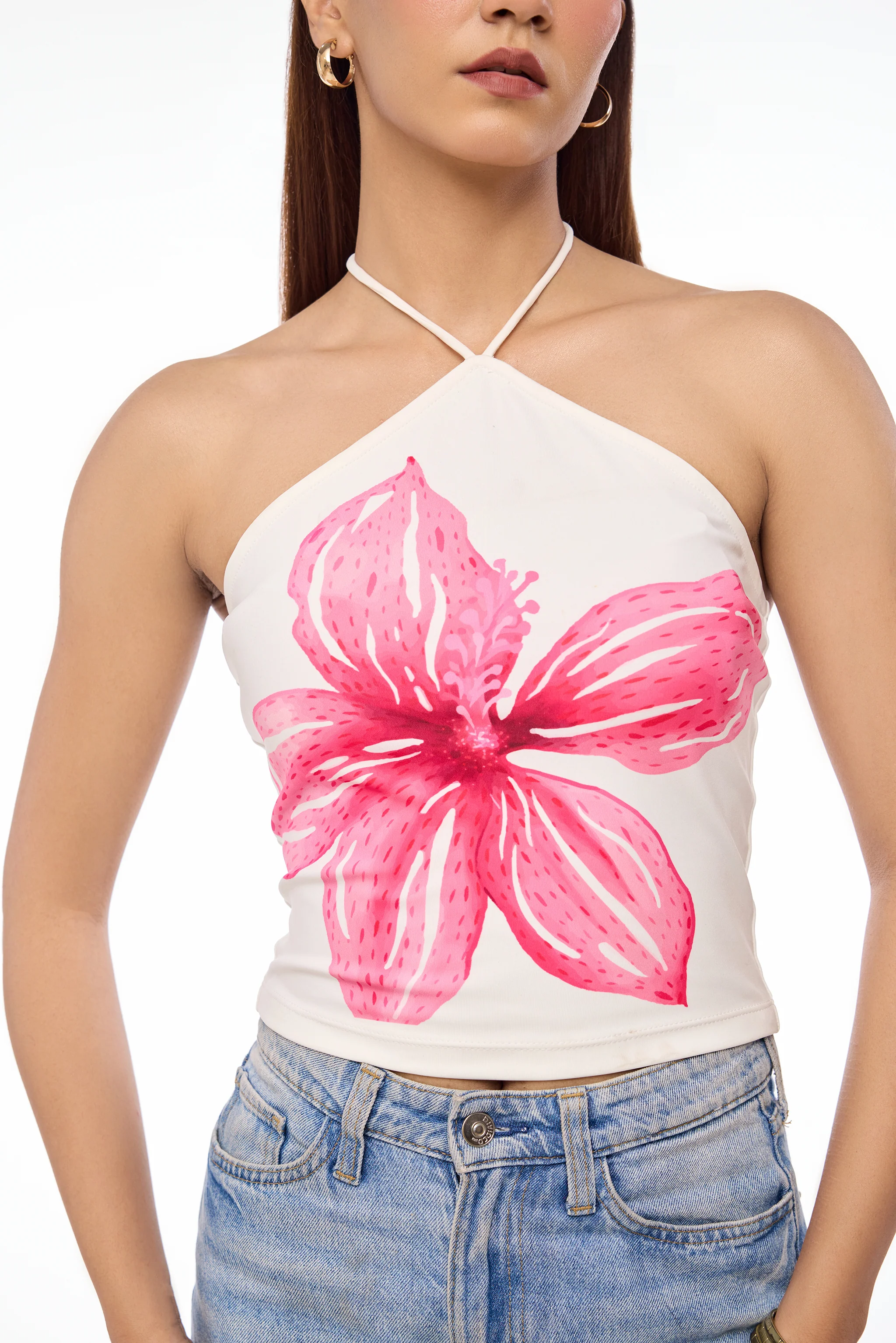 Petal Drift Halter Top - Image 3