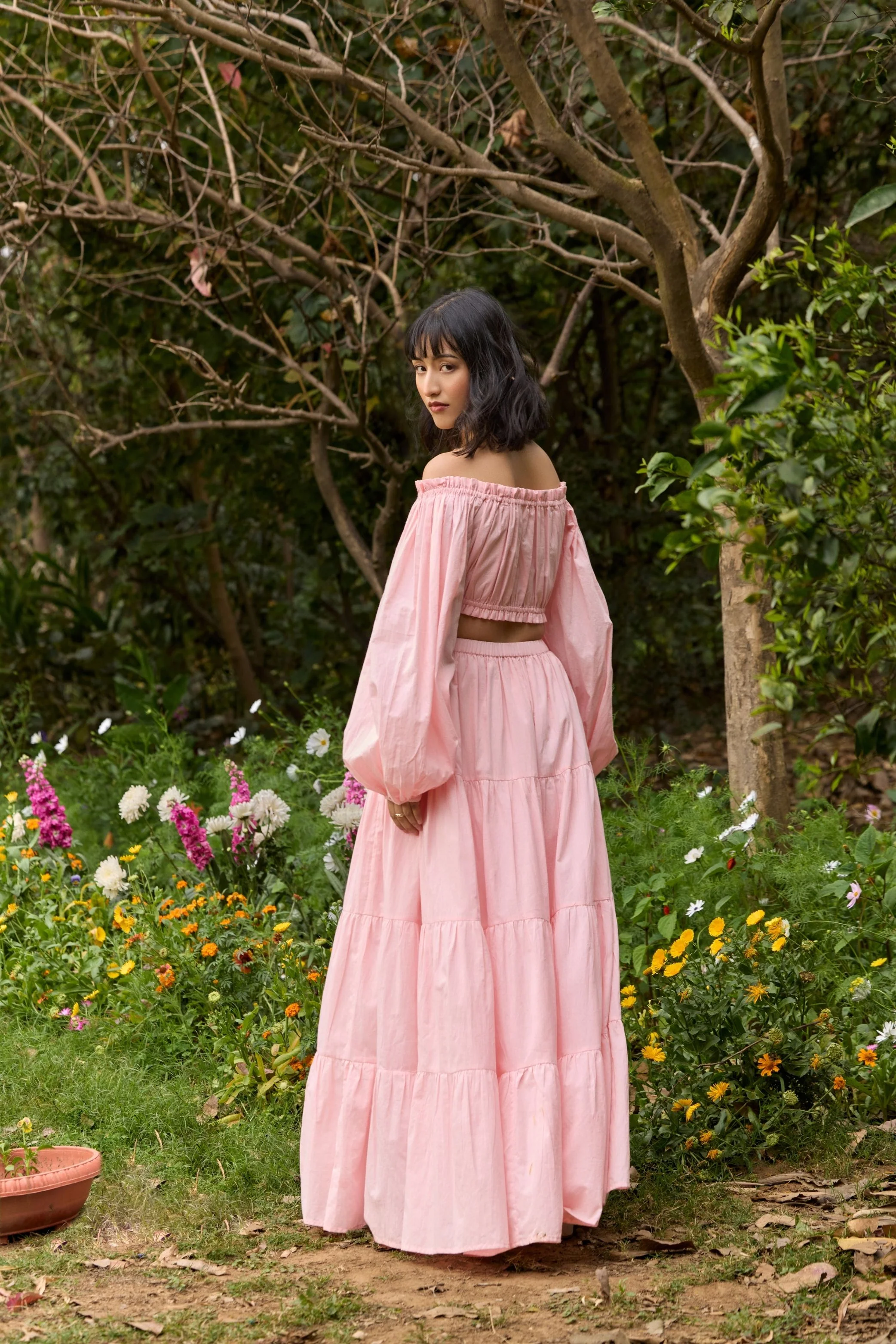 Pink Off-Shoulder Crop Top - Image 5