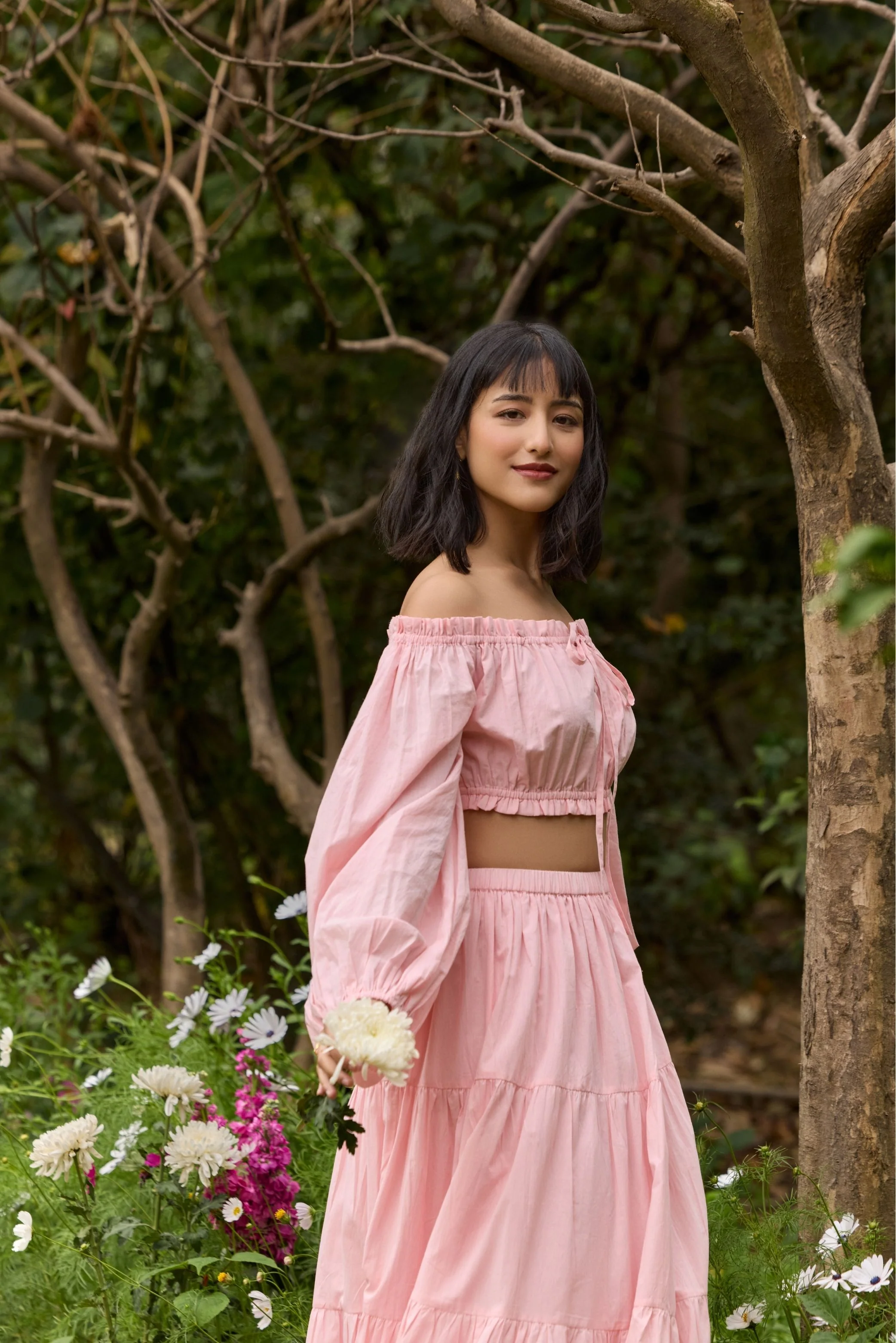 Pink Off-Shoulder Crop Top - Image 6