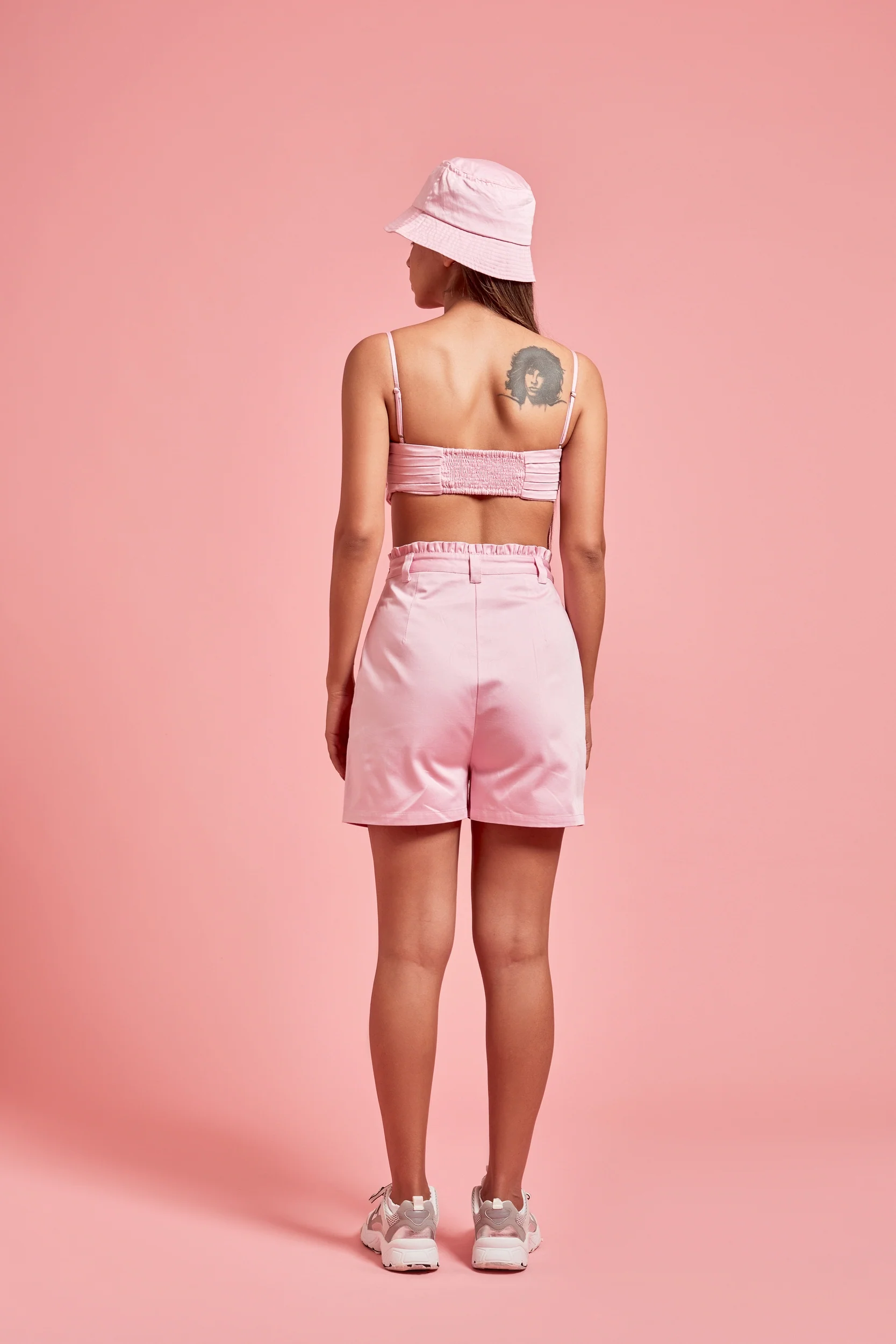 Pink Satin Ruffled Twisted Front Top - Image 4