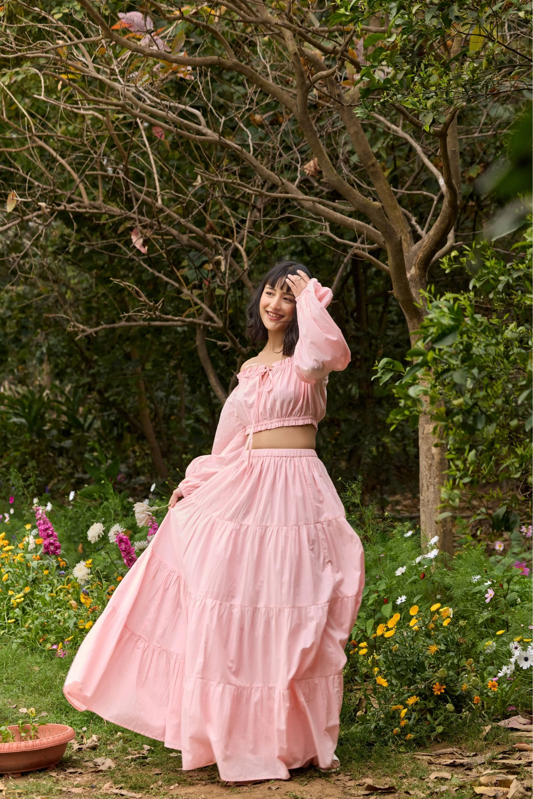 Pink Off-Shoulder Co-ord Set - Image 2