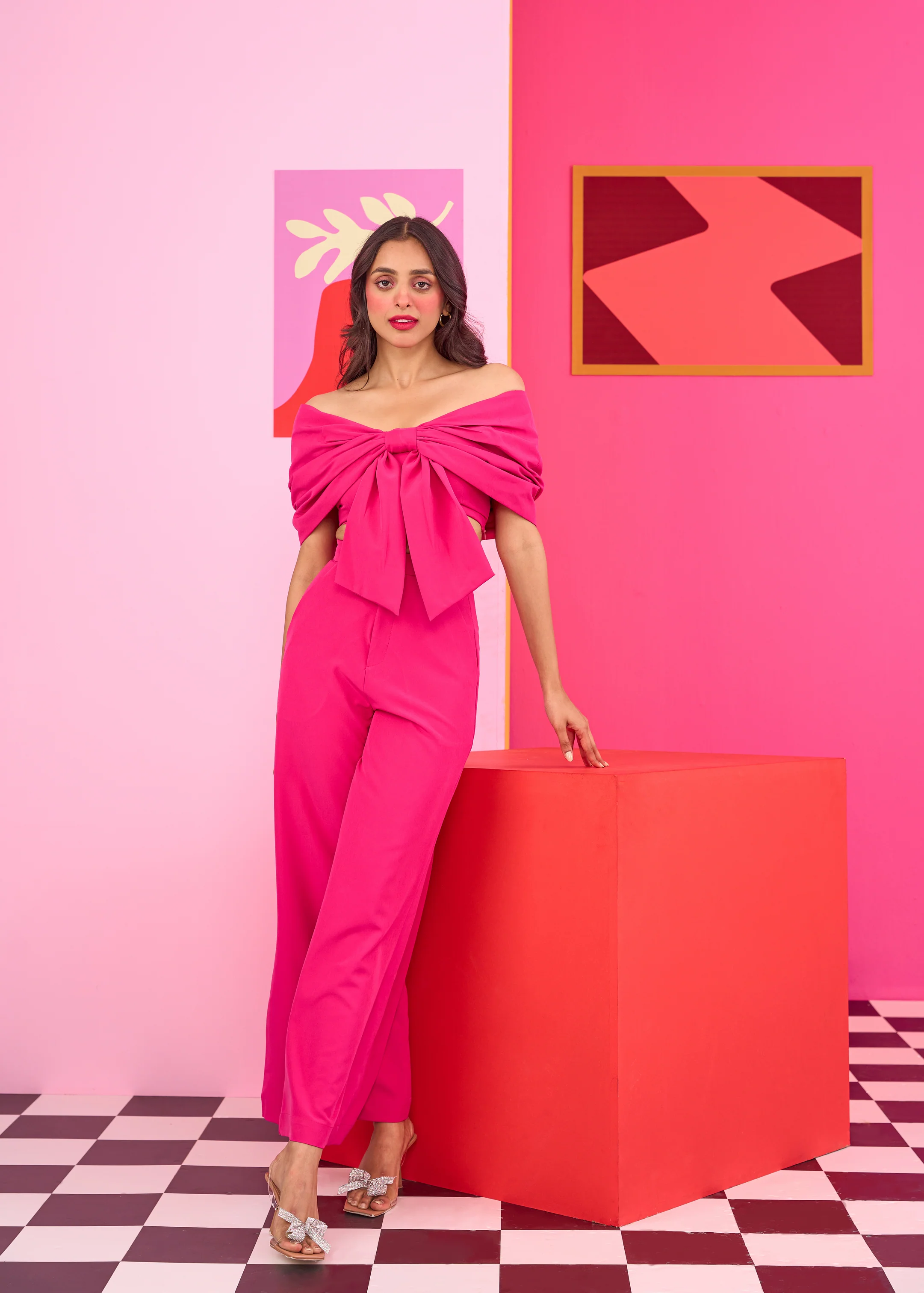 Emily in Paris: Pink Wide Leg Trousers - Image 3