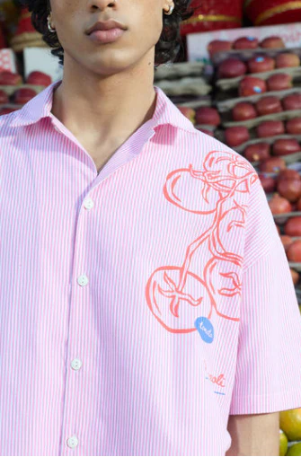 Pomodoro Stripe Resort Shirt - Image 2
