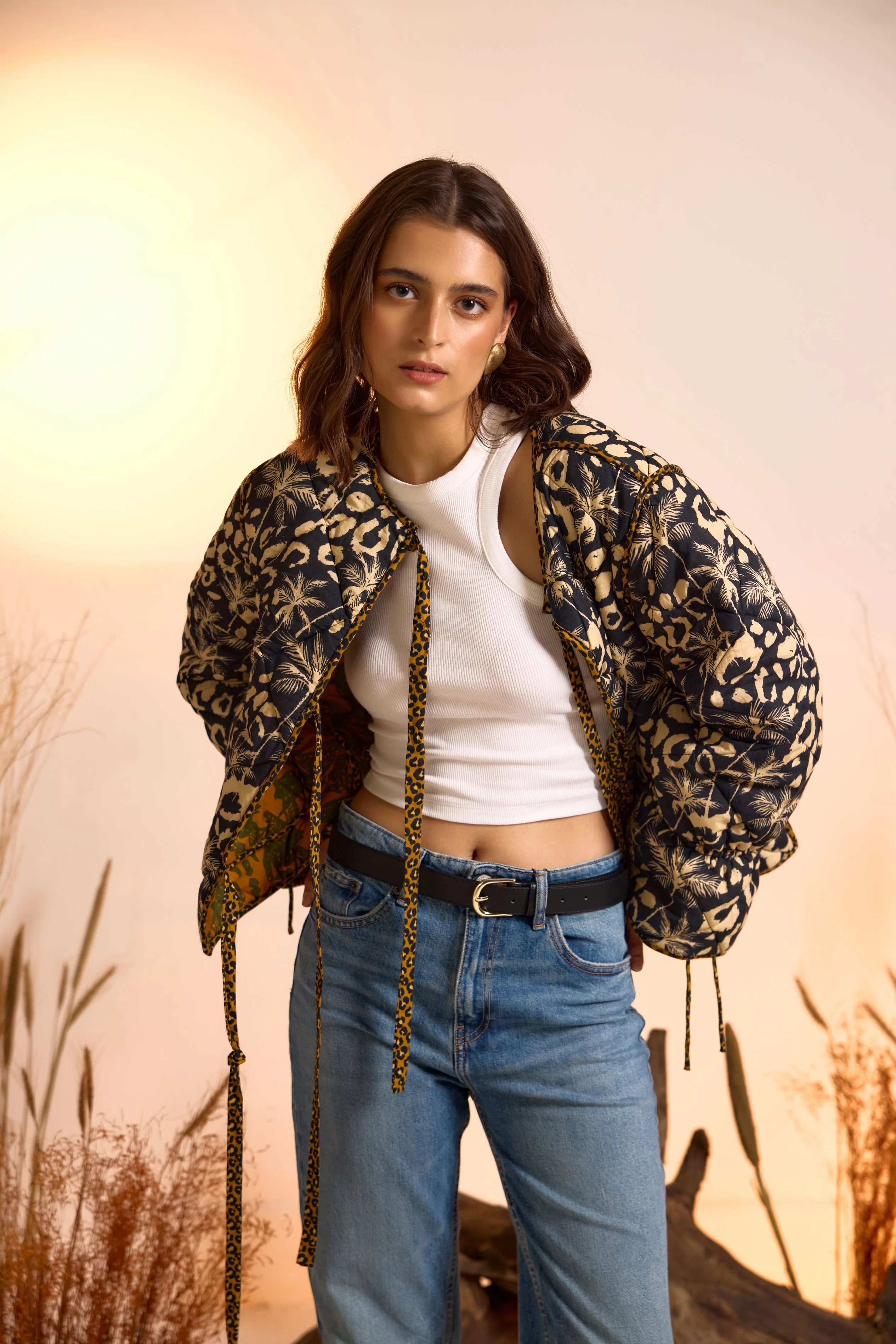 Printed Reversible Quilted Jacket - Image 2