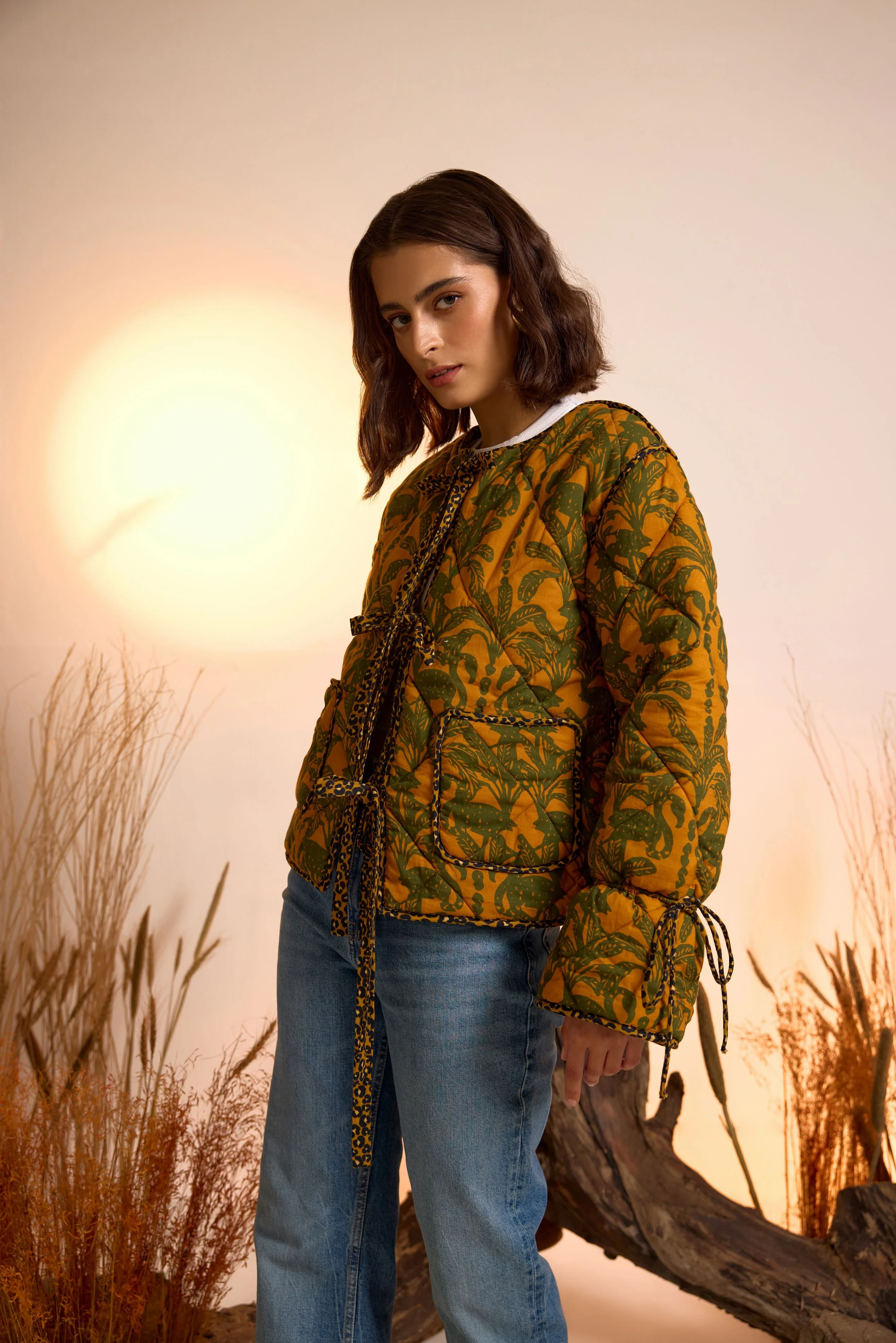 Printed Reversible Quilted Jacket - Image 5