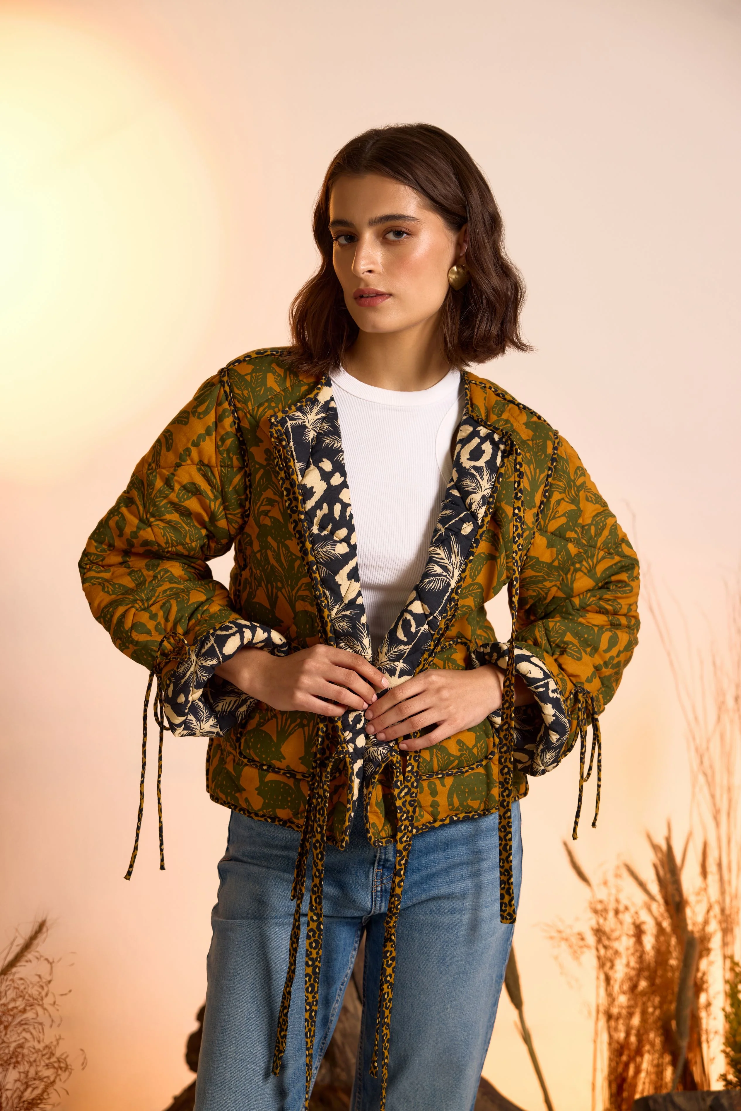 Printed Reversible Quilted Jacket - Image 8