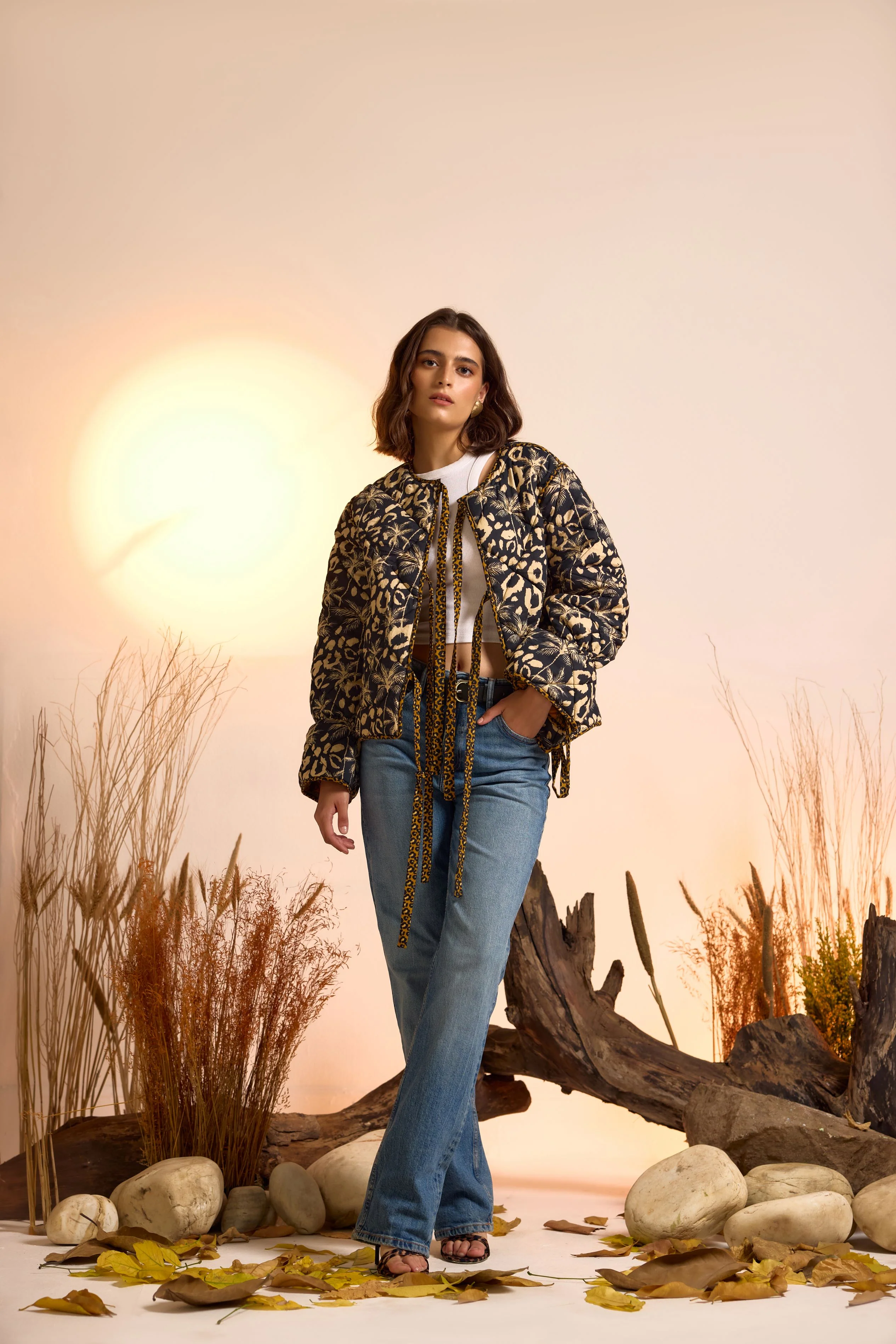 Printed Reversible Quilted Jacket - Image 9
