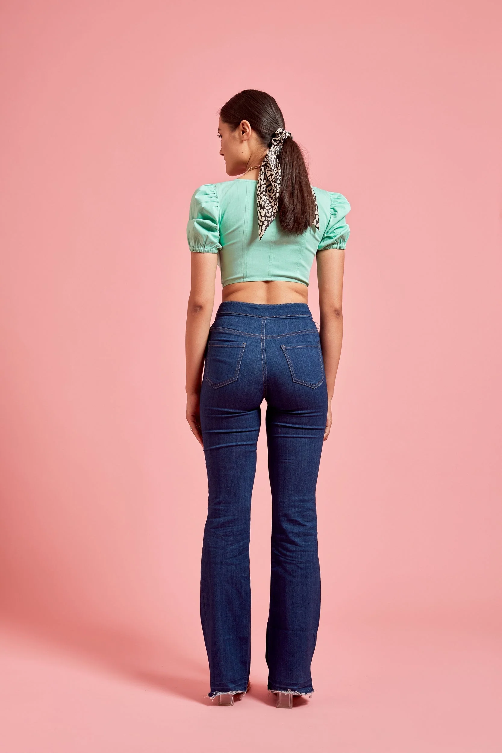 Puff Sleeves Hook and Eye Corset Top - Image 4