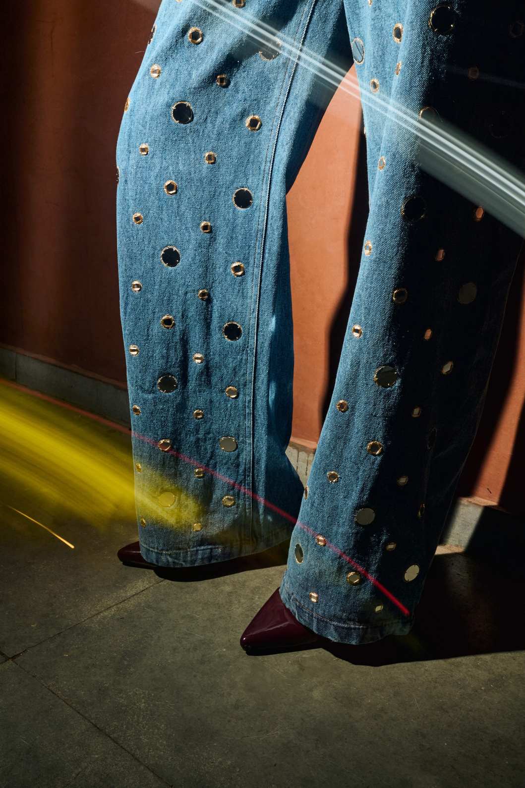 Reflective Disc Denim Jeans - Image 3