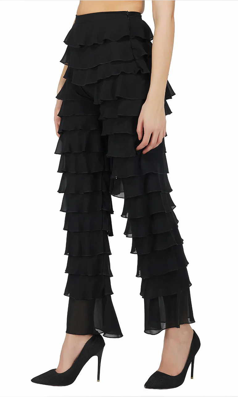 Ruffled Crop Top and Pant Set - Image 5