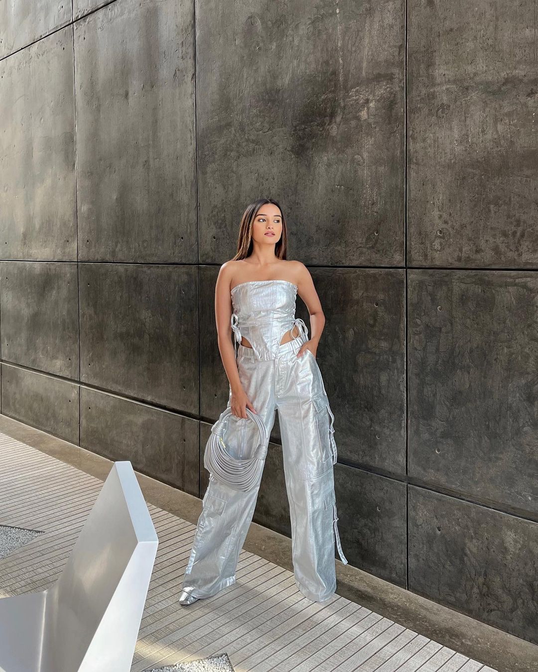 Silver Twill Corset - Image 3