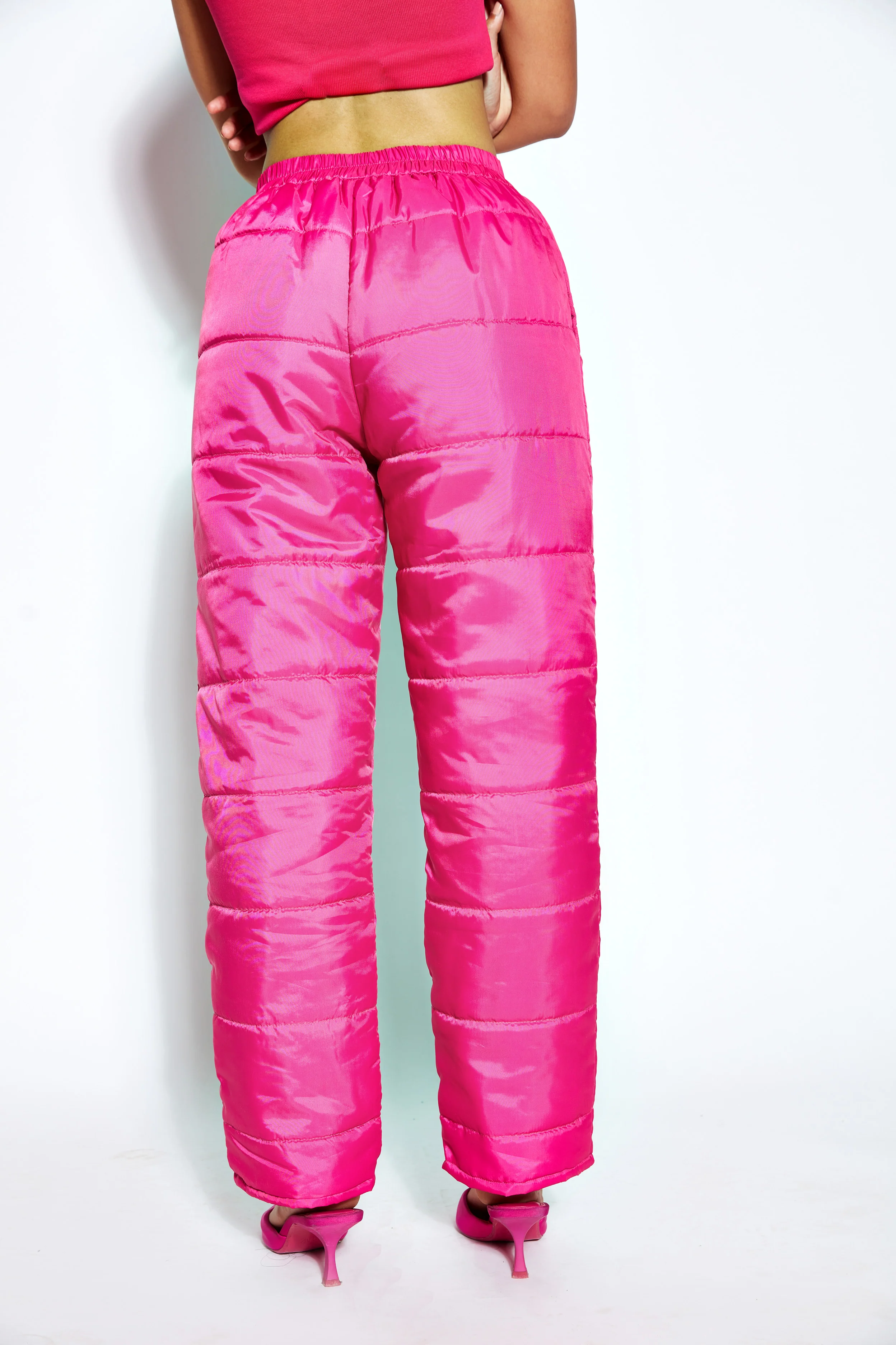 Unisex Puffer Pants- Pink - Image 6